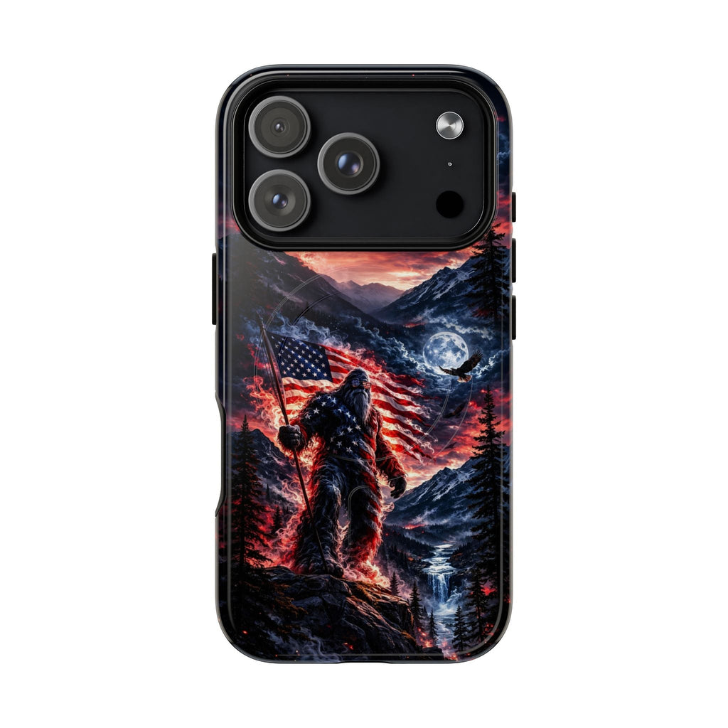 BIGFOOT WITH FLAG MAGNETIC  PHONE CASE - TLHG0405266