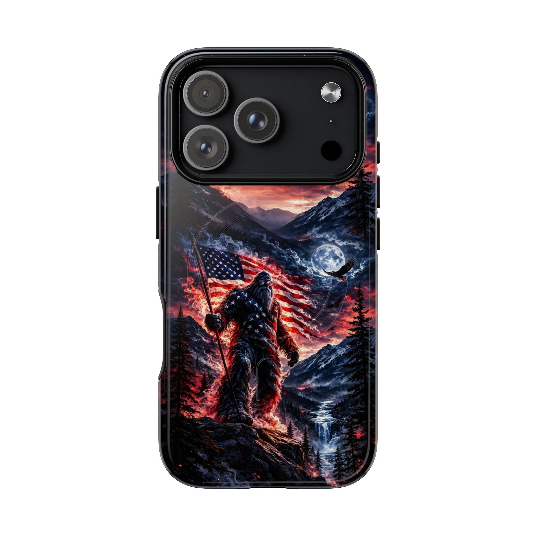 BIGFOOT WITH FLAG MAGNETIC  PHONE CASE - TLHG0405266