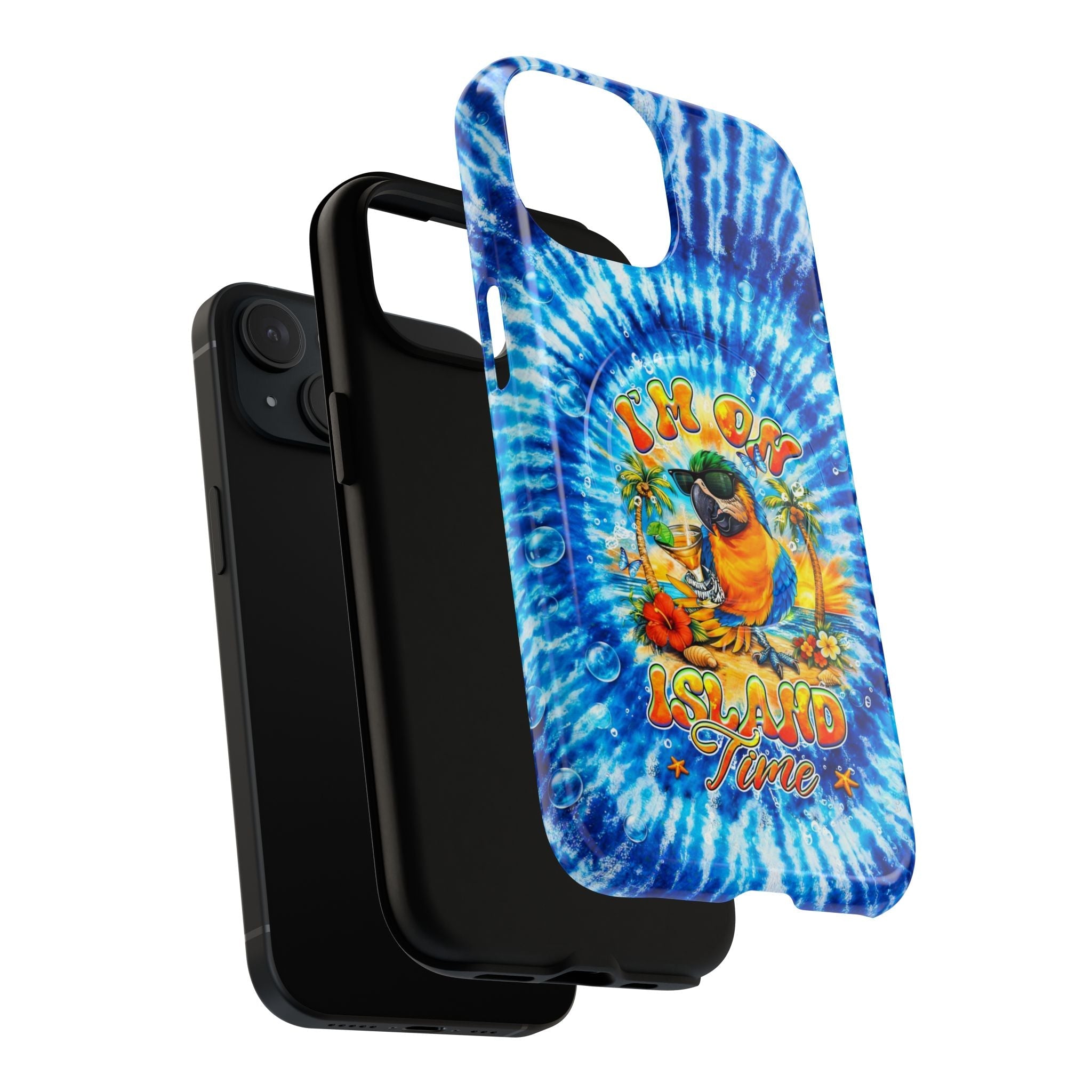 I'M ON ISLAND TIME PARROT  MAGNETIC PHONE CASE  - TLHG1604261