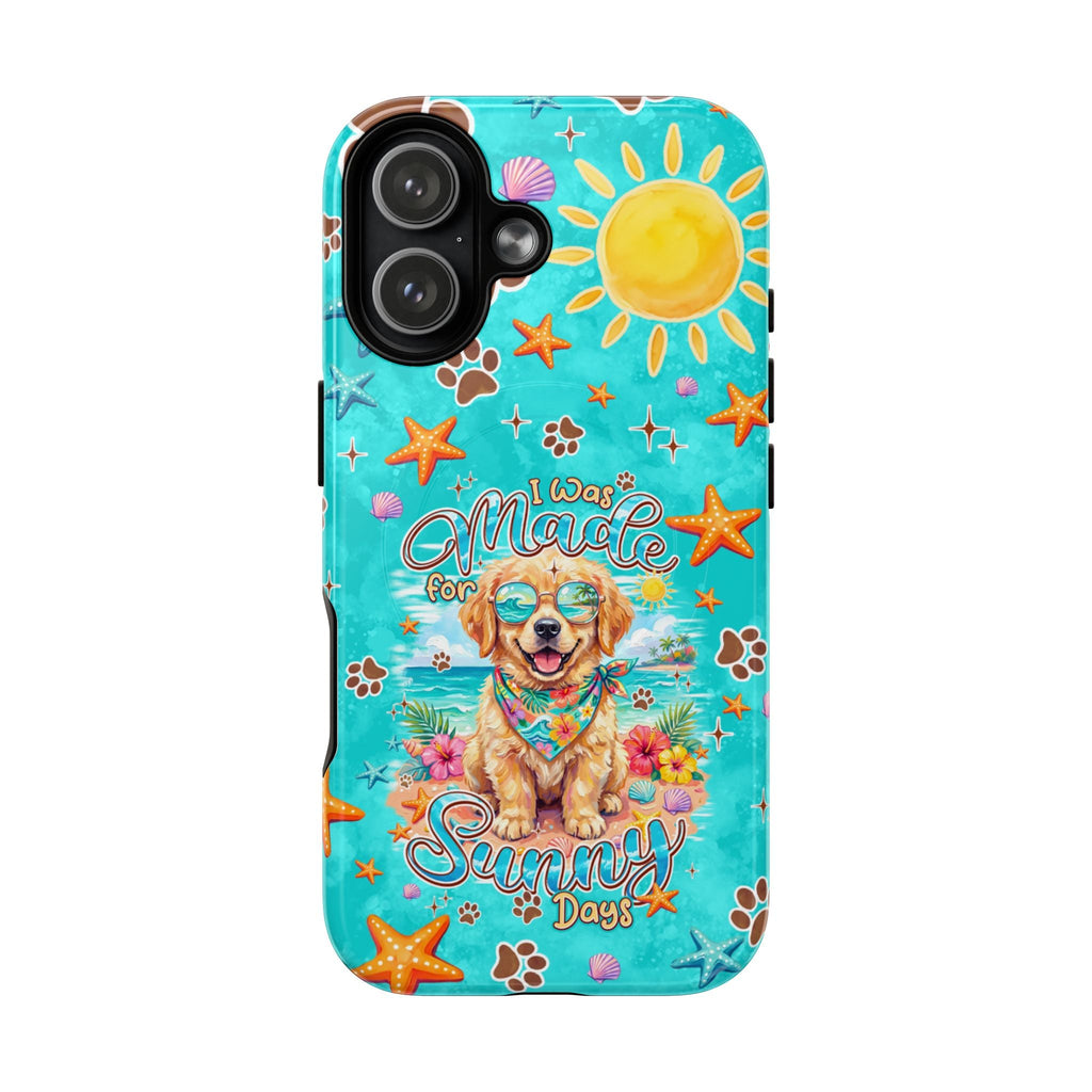 I WAS MADE FOR SUNNY DAYS GOLDEN RETRIEVER DOG MAGNETIC PHONE CASE - TYPQ0206261