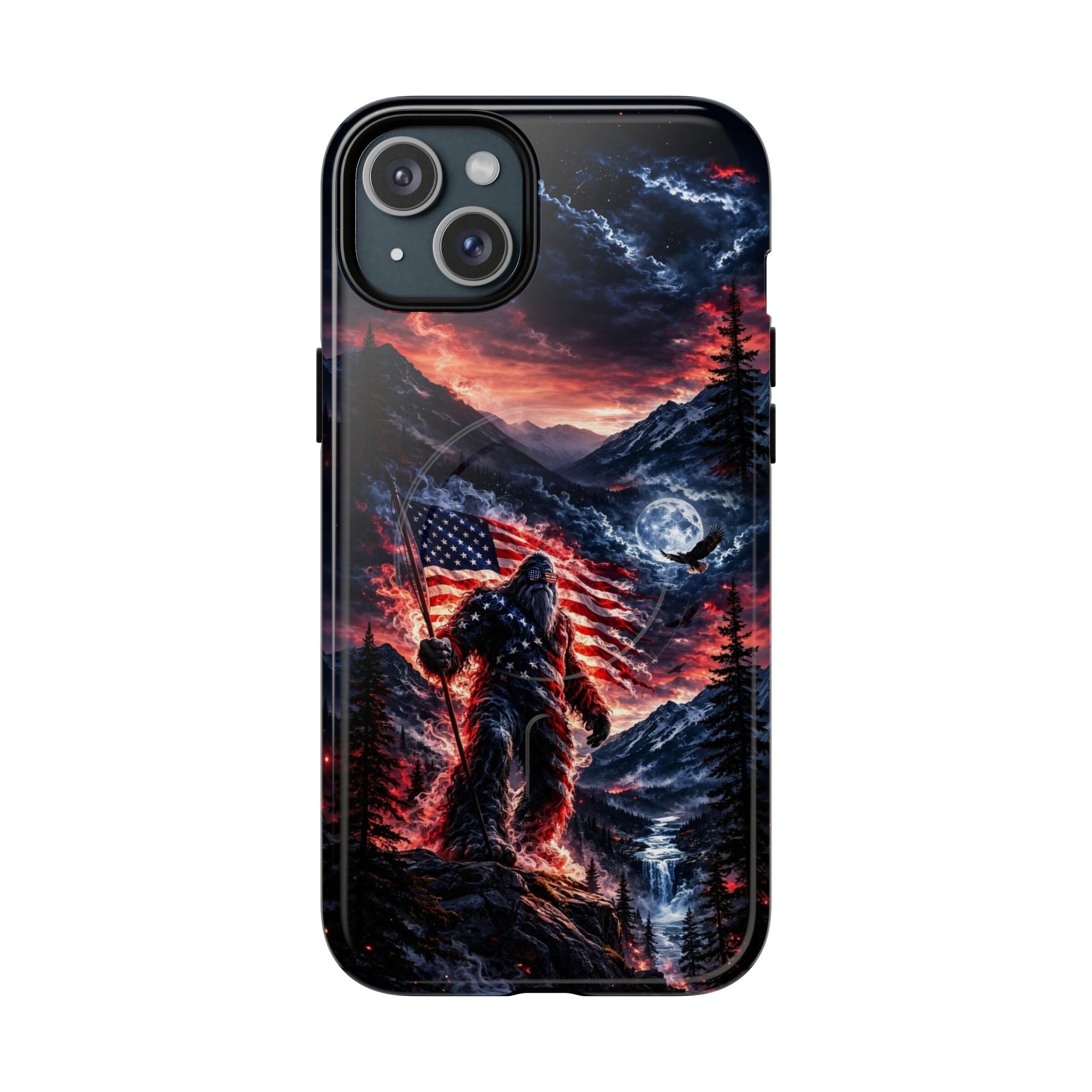 BIGFOOT WITH FLAG MAGNETIC  PHONE CASE - TLHG0405266