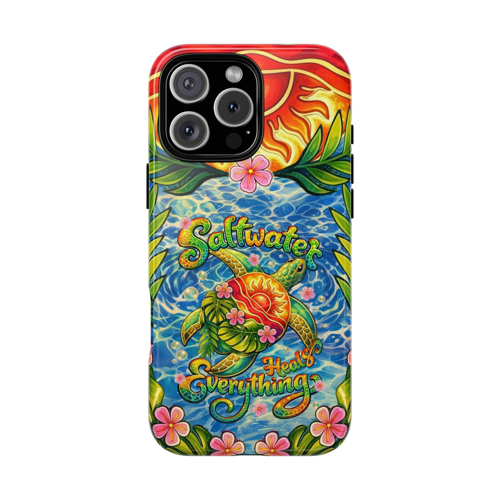 SALTWATER HEALS EVERYTHING TURTLE MAGNETIC PHONE CASE - TLNT1704262