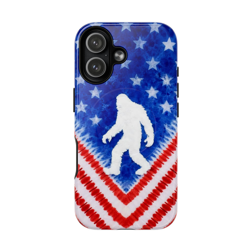 BIGFOOT FLAG RED WHITE & BLUE SWIRL MAGNETIC PHONE CASE  - TLTW2105265