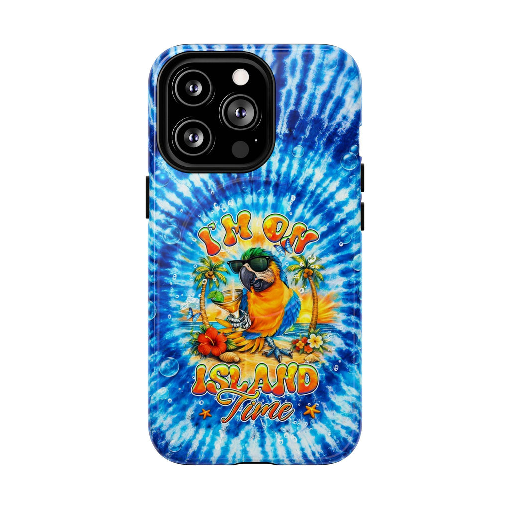 I'M ON ISLAND TIME PARROT  MAGNETIC PHONE CASE  - TLHG1604261