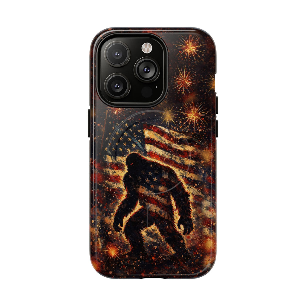 BIGFOOT STARS AND STRIPES GRUNGE ART MAGNETIC  PHONE CASE  - TLHN2004264