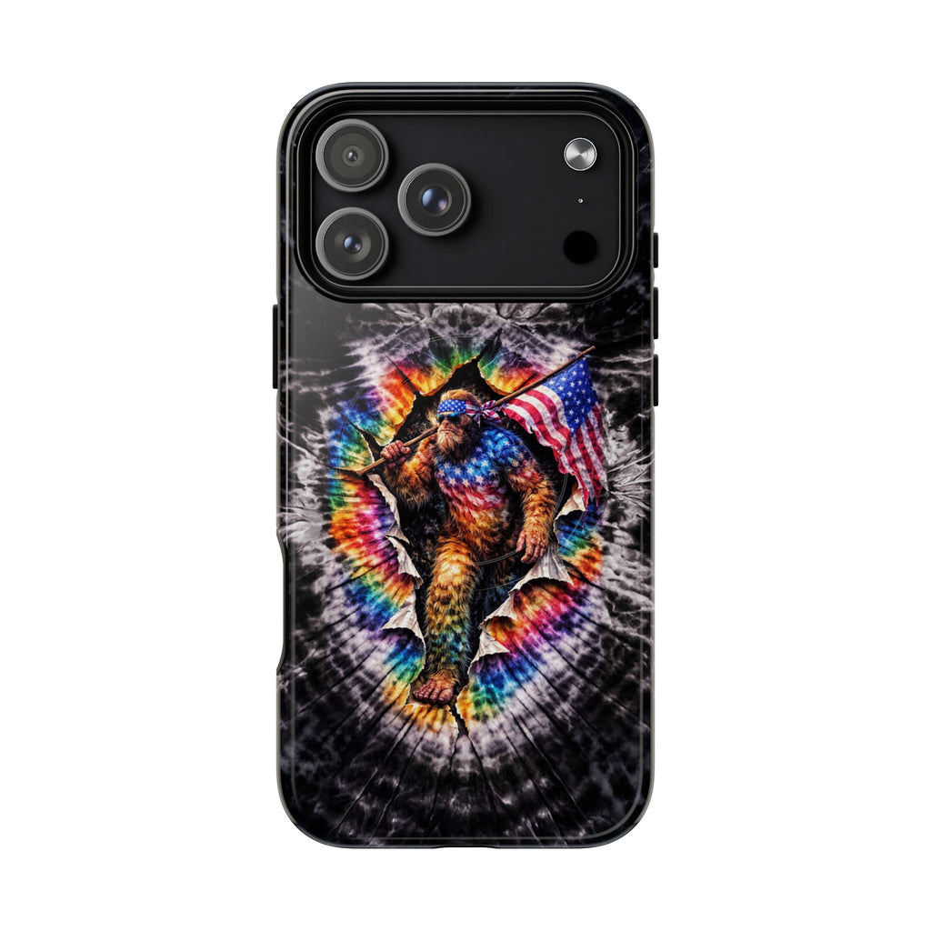 BIGFOOT WITH FLAG SWIRL MAGNETIC  PHONE CASE  - TLTW1905264