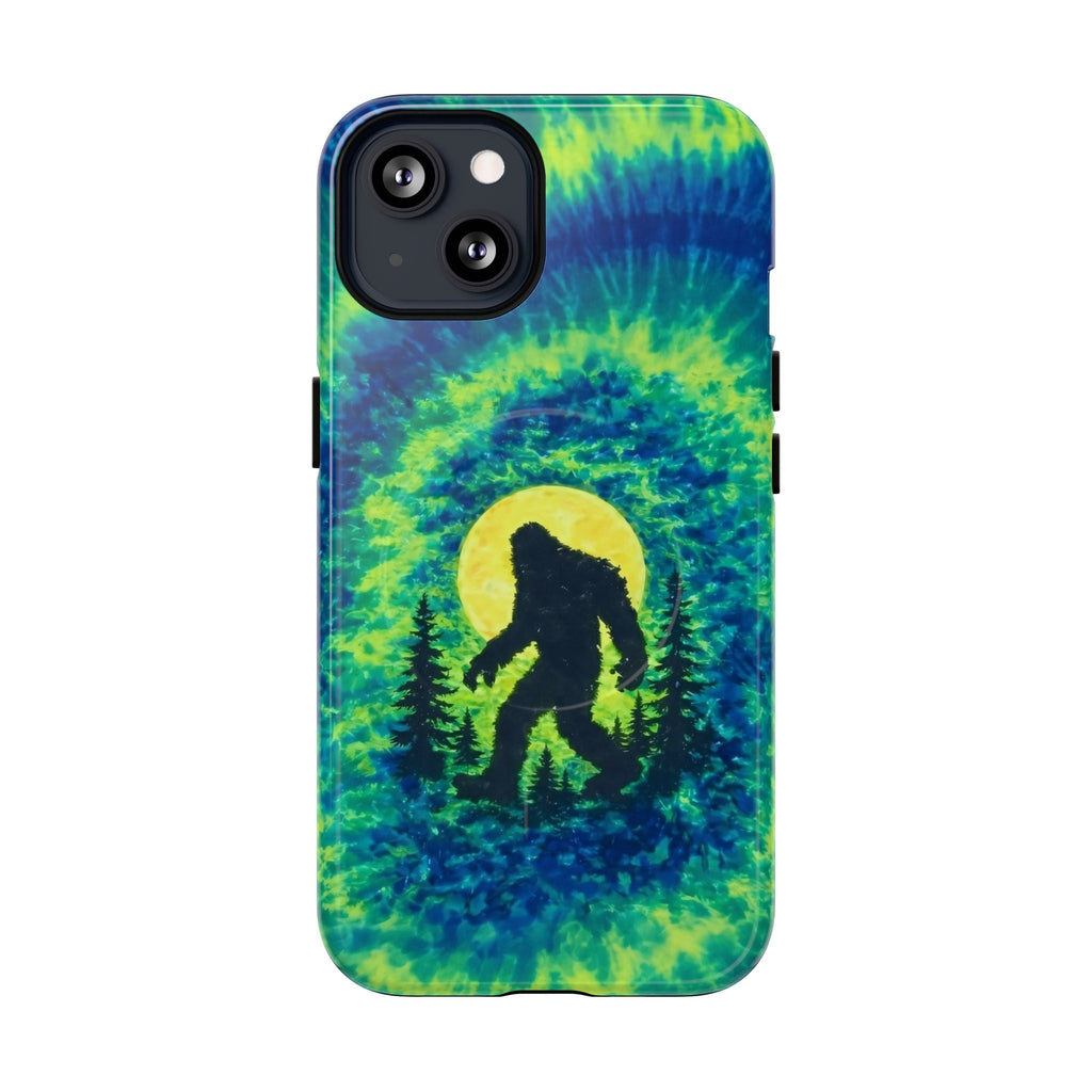 BIGFOOT IN THE FOREST GREEN BLUE SWIRL MAGNETIC PHONE CASE  - TLNO0505262