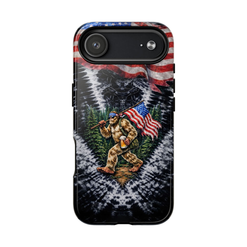 BIGFOOT WITH FLAG V SWIRL MAGNETIC PHONE CASE  - TLTW0405263