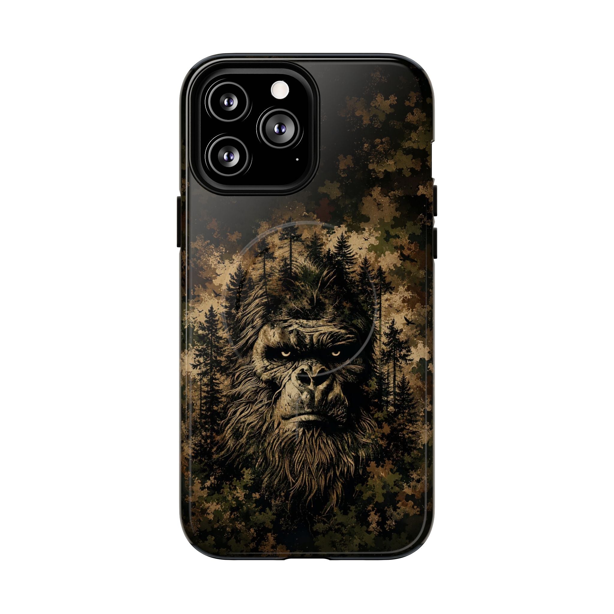 BIGFOOT IN THE FOREST CAMOUFLAGE MAGNETIC PHONE CASE  - TLNT2105264