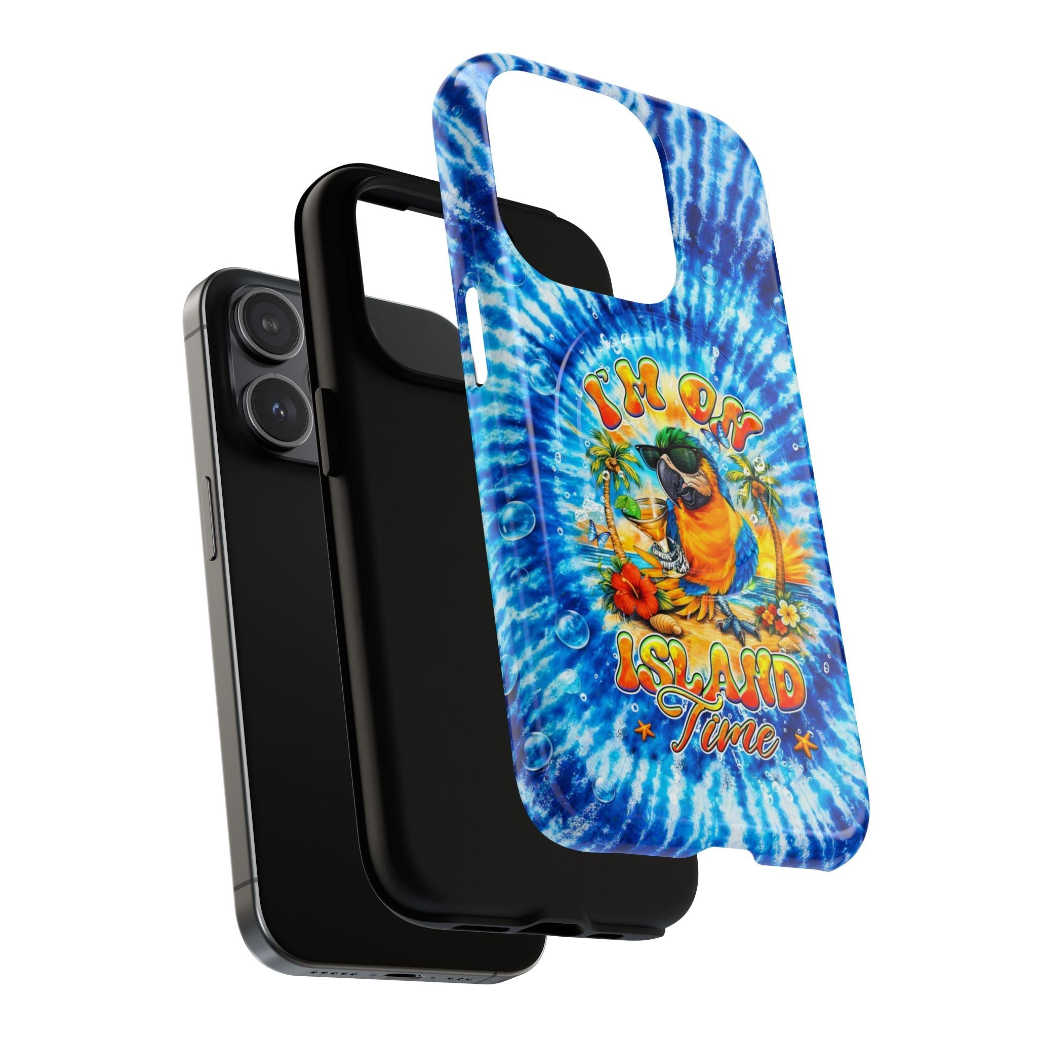 I'M ON ISLAND TIME PARROT  MAGNETIC PHONE CASE  - TLHG1604261