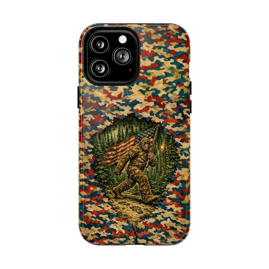 BIGFOOT WITH FLAG CAMOUFLAGE MAGNETIC PHONE CASE  - TLNT1305261