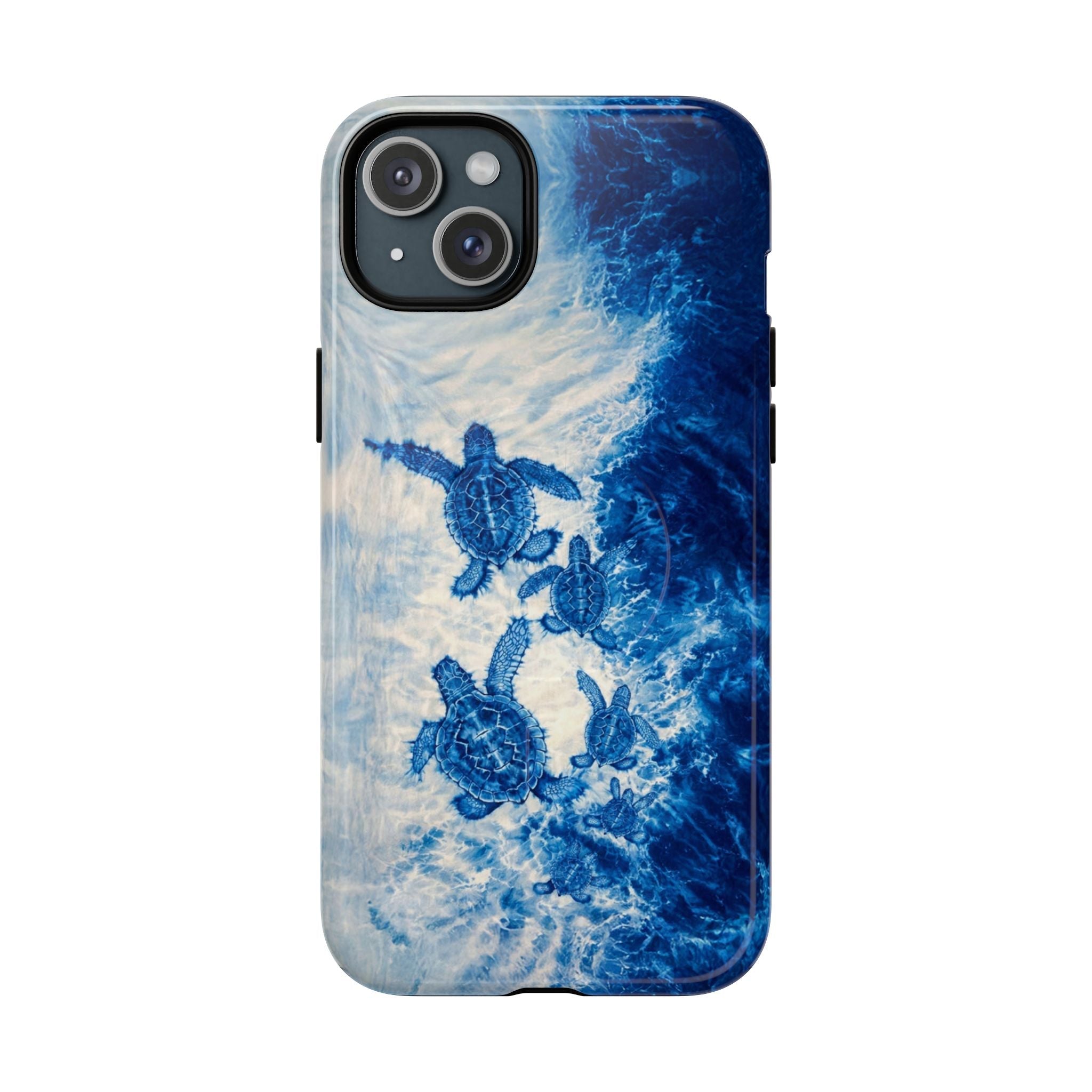SEA TURTLE FAMILY WAVES MAGNETIC PHONE CASE  - TLTW1704264