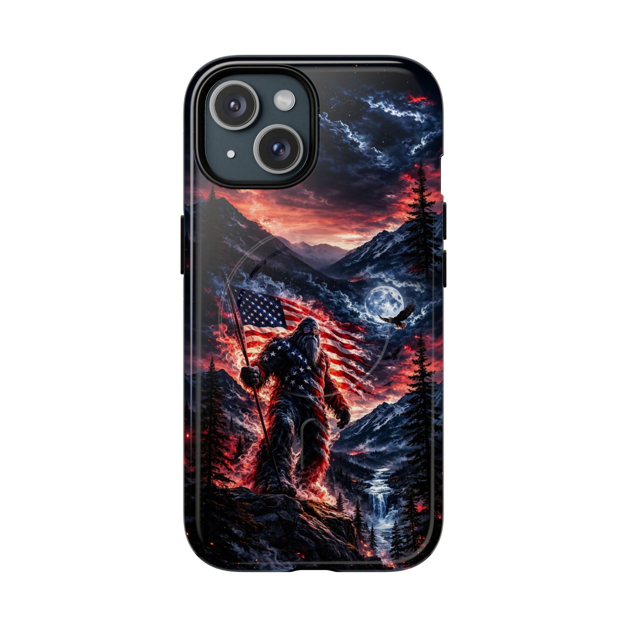BIGFOOT WITH FLAG MAGNETIC  PHONE CASE - TLHG0405266