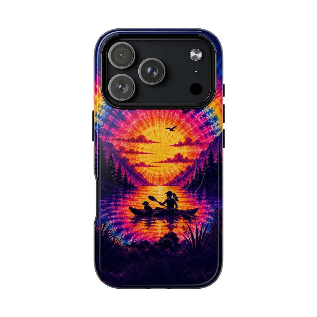 KAYAK LAKE DAY WITH DOG SUNSET MAGNETIC PHONE CASE - TLHG2406262