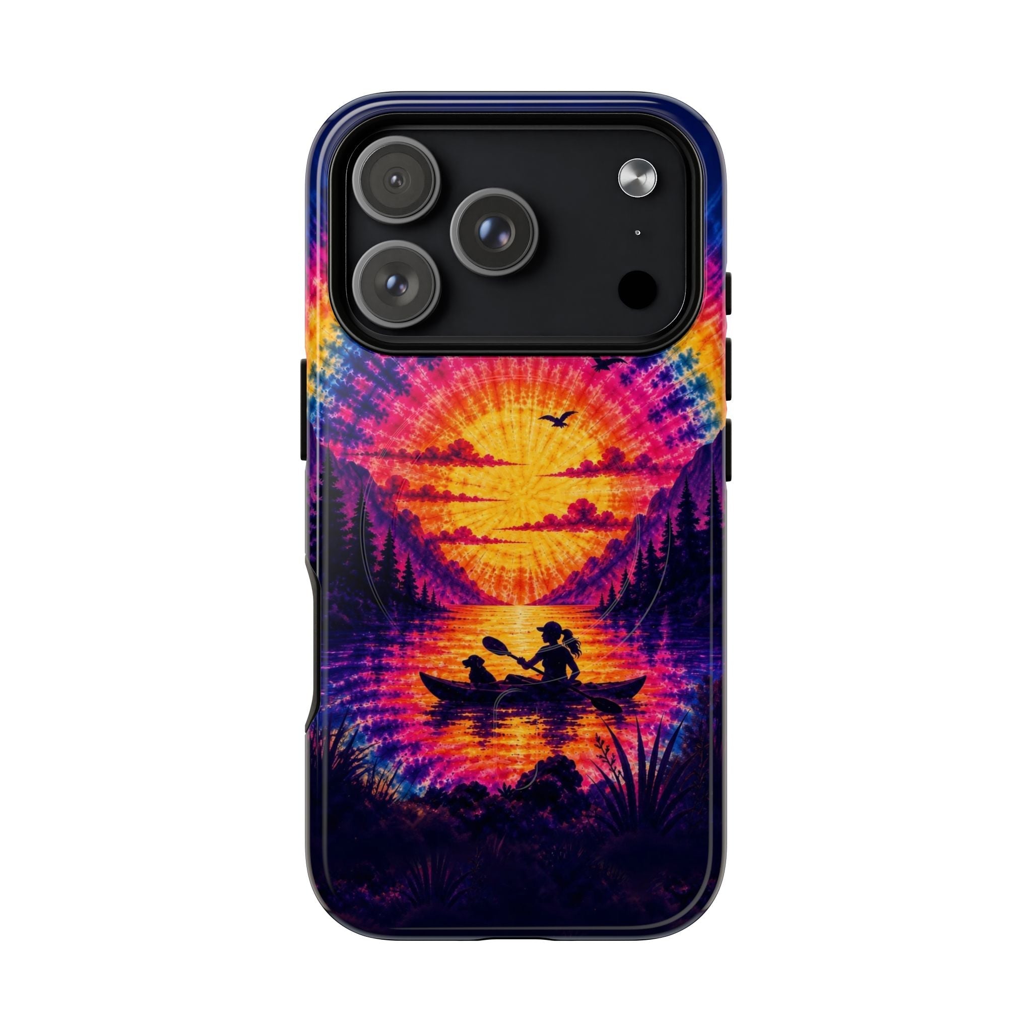 KAYAK LAKE DAY WITH DOG SUNSET MAGNETIC PHONE CASE - TLHG2406262