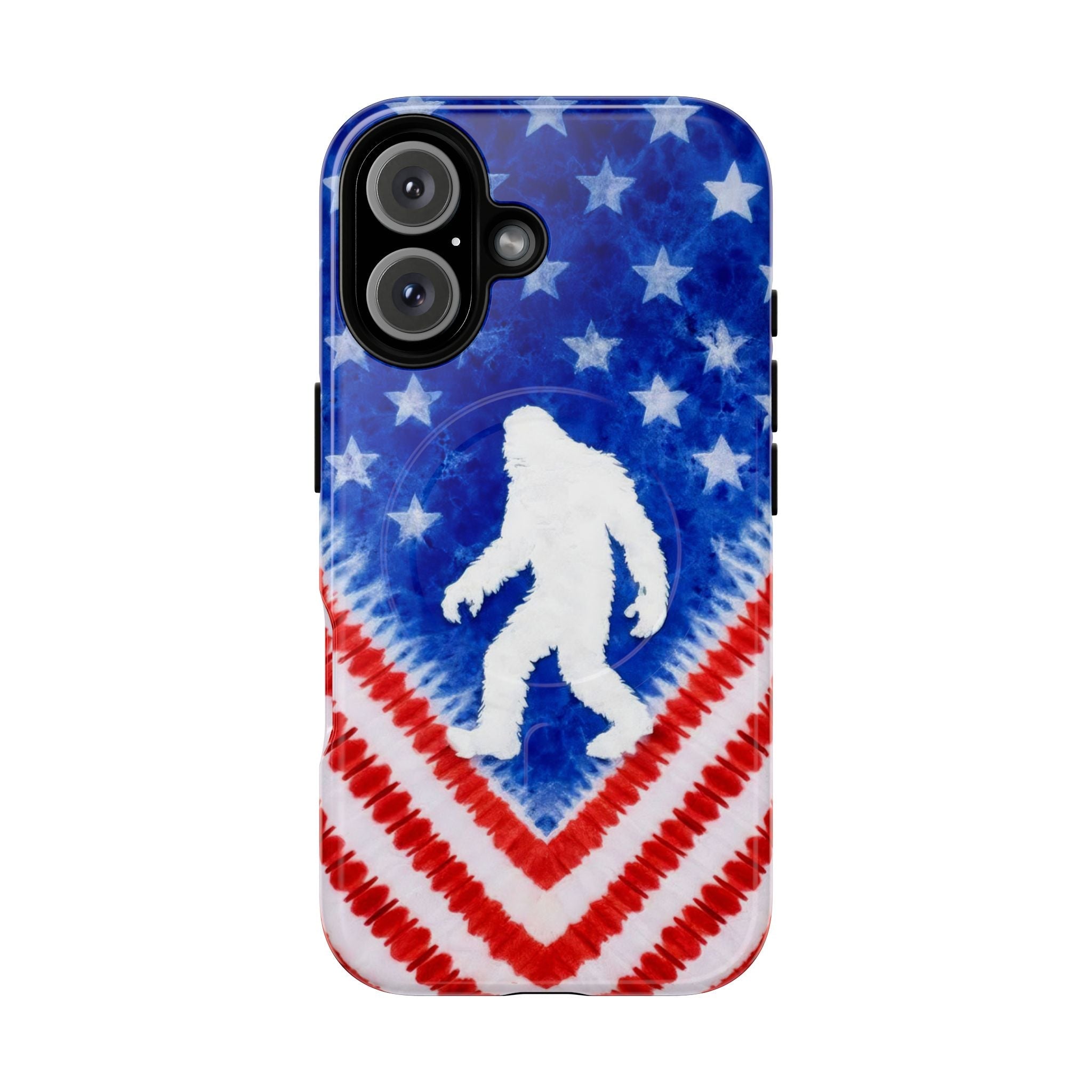 BIGFOOT FLAG RED WHITE & BLUE SWIRL MAGNETIC PHONE CASE  - TLTW2105265