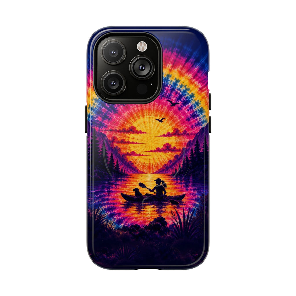 KAYAK LAKE DAY WITH DOG SUNSET MAGNETIC PHONE CASE - TLHG2406262