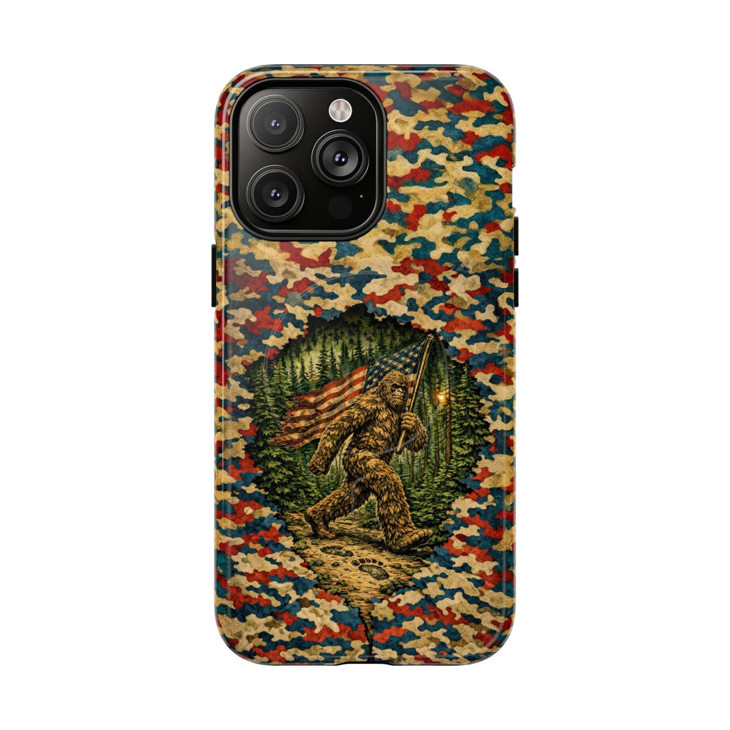 BIGFOOT WITH FLAG CAMOUFLAGE MAGNETIC PHONE CASE  - TLNT1305261