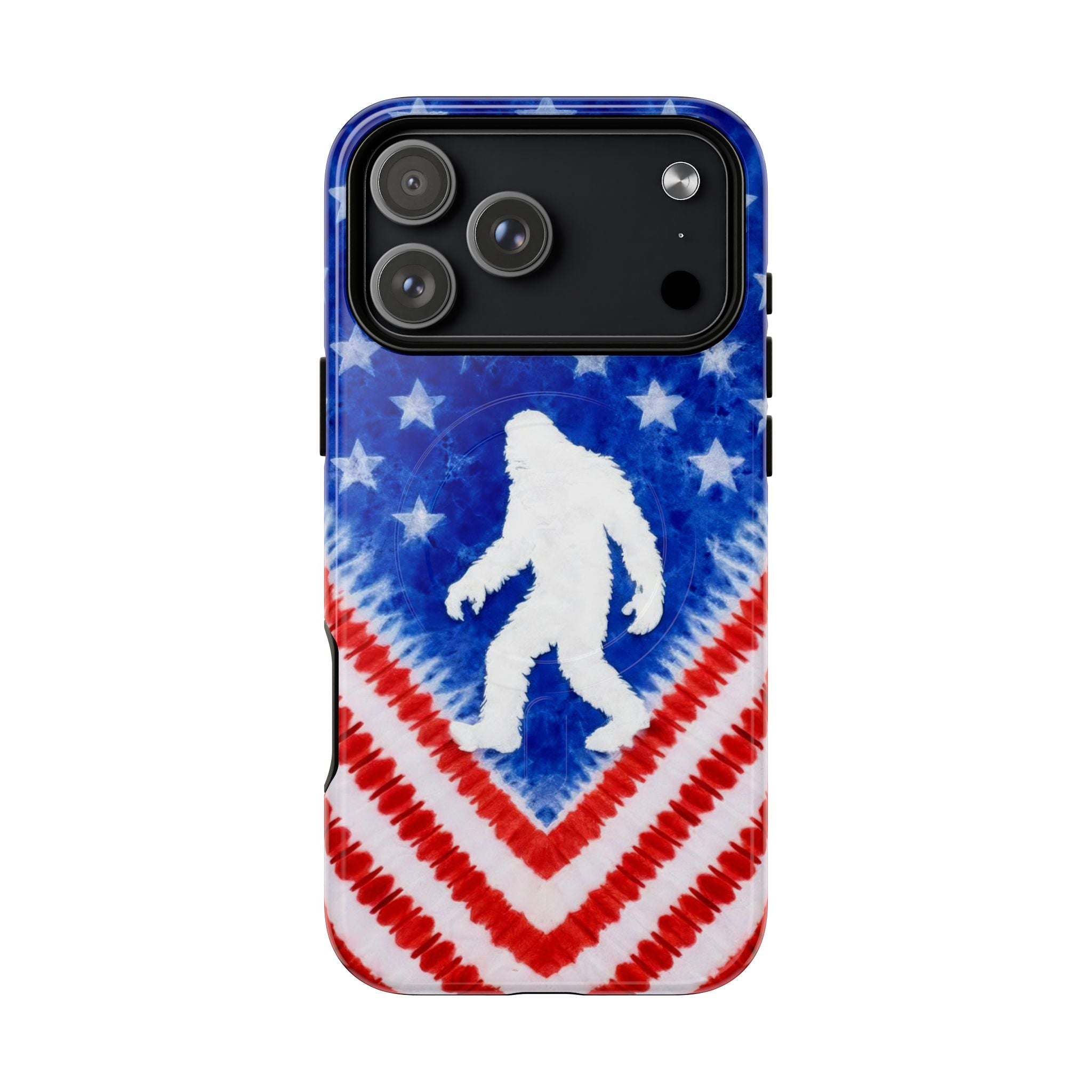 BIGFOOT FLAG RED WHITE & BLUE SWIRL MAGNETIC PHONE CASE  - TLTW2105265