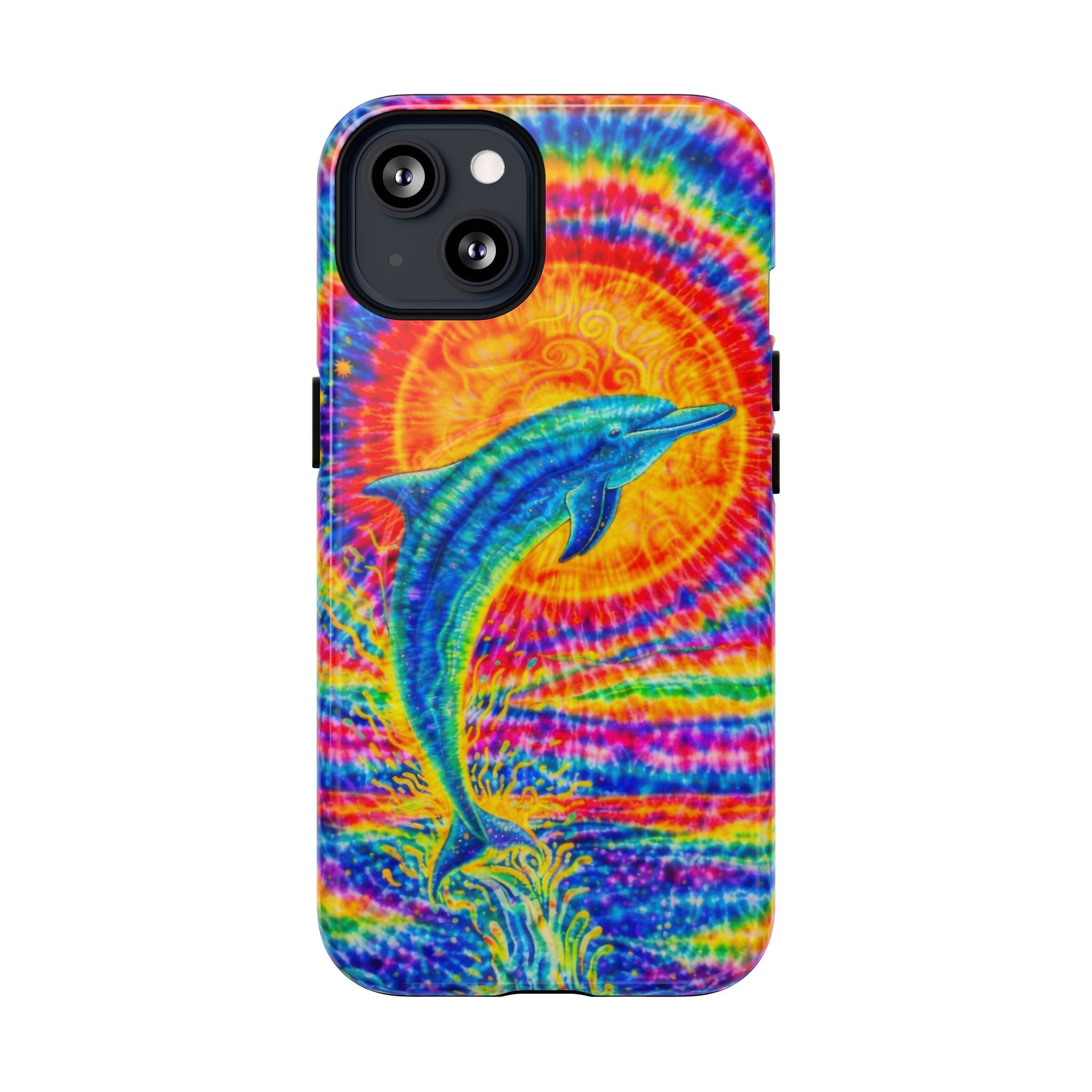 DOLPHIN SUN COLORFUL SWIRL MAGNETIC  PHONE CASE  - TLTW2205261