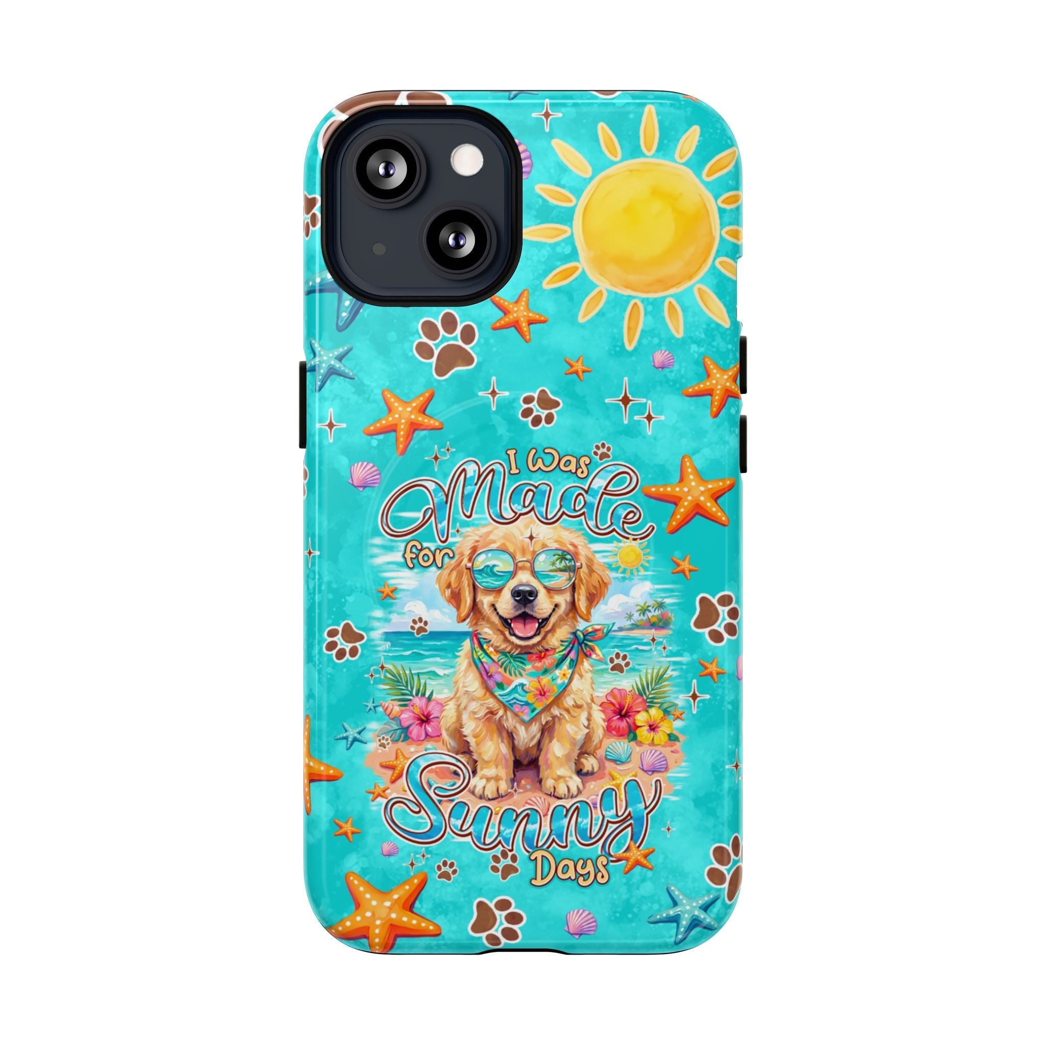 I WAS MADE FOR SUNNY DAYS GOLDEN RETRIEVER DOG MAGNETIC PHONE CASE - TYPQ0206261