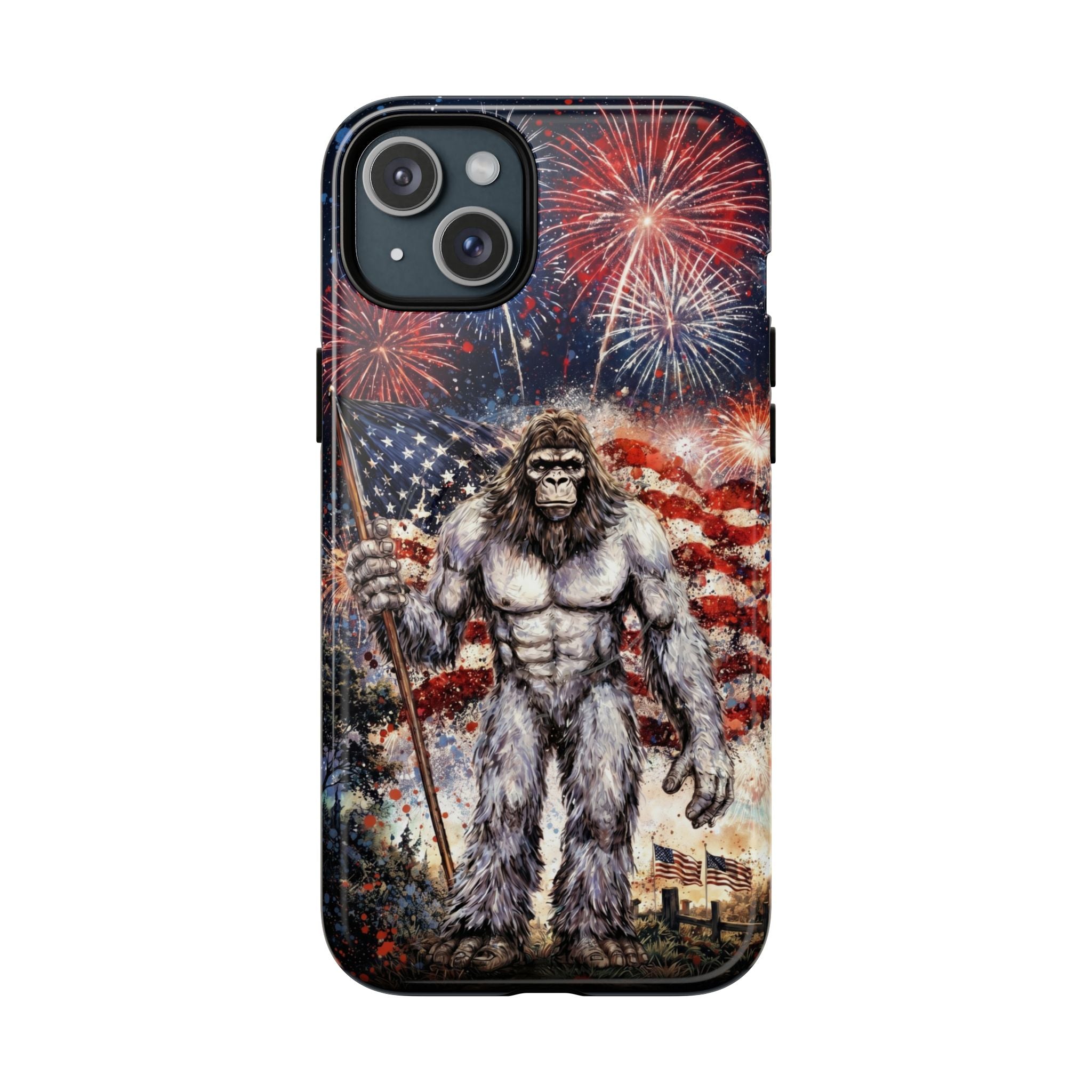 BIGFOOT FIREWORK STARS AND STRIPES MAGNETIC PHONE CASE  - TLNO1905262