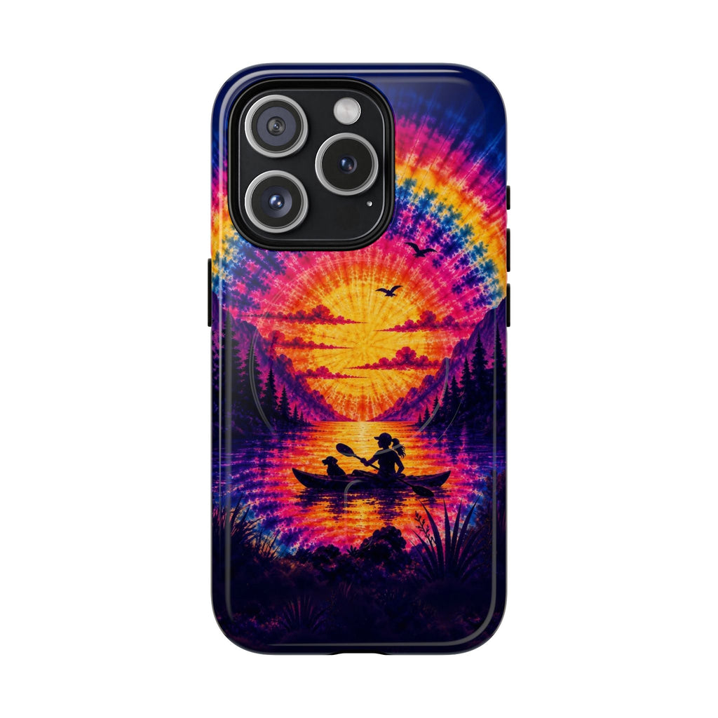 KAYAK LAKE DAY WITH DOG SUNSET MAGNETIC PHONE CASE - TLHG2406262