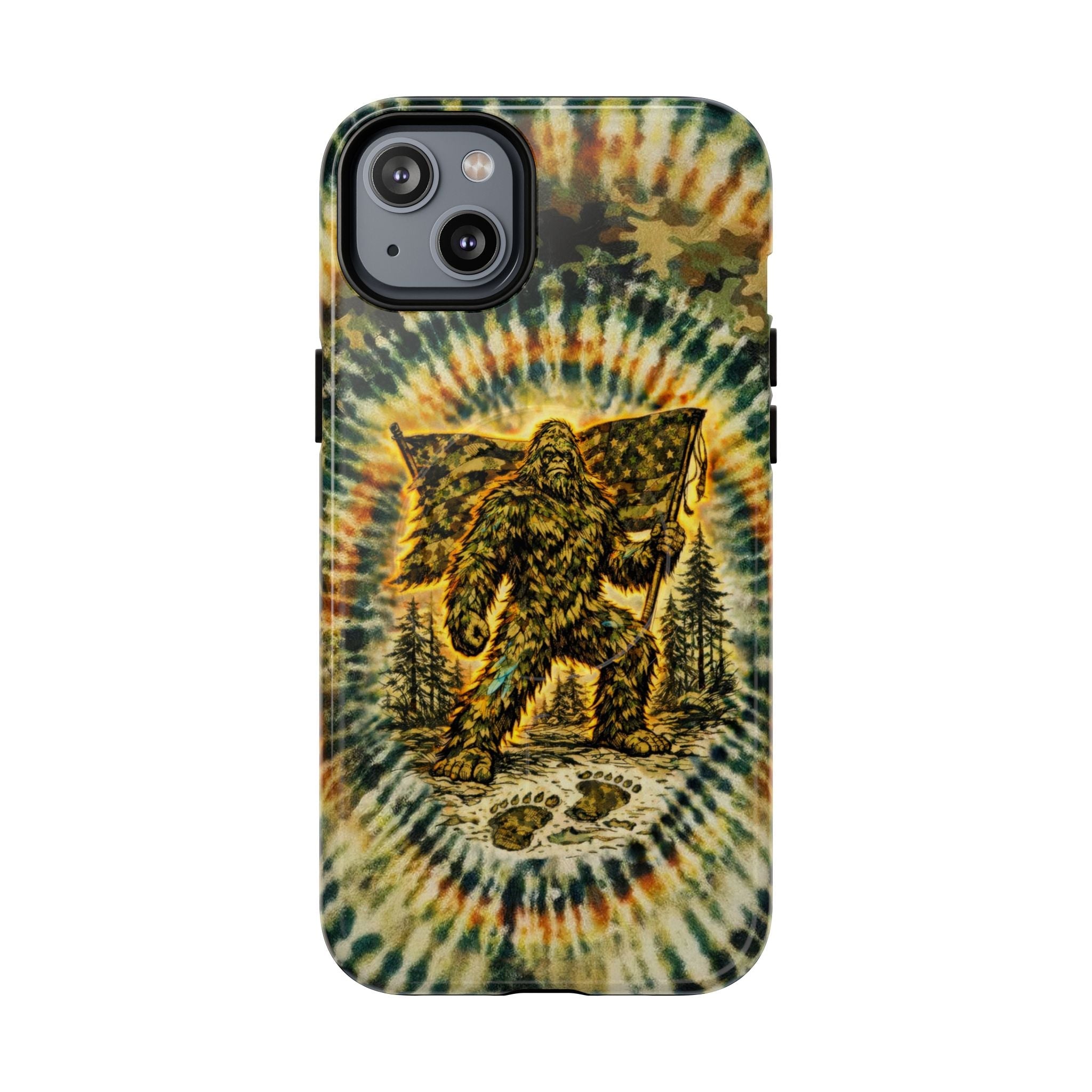 BIGFOOT WITH FLAG CAMOUFLAGE MAGNETIC  PHONE CASE  - TLTW0705262