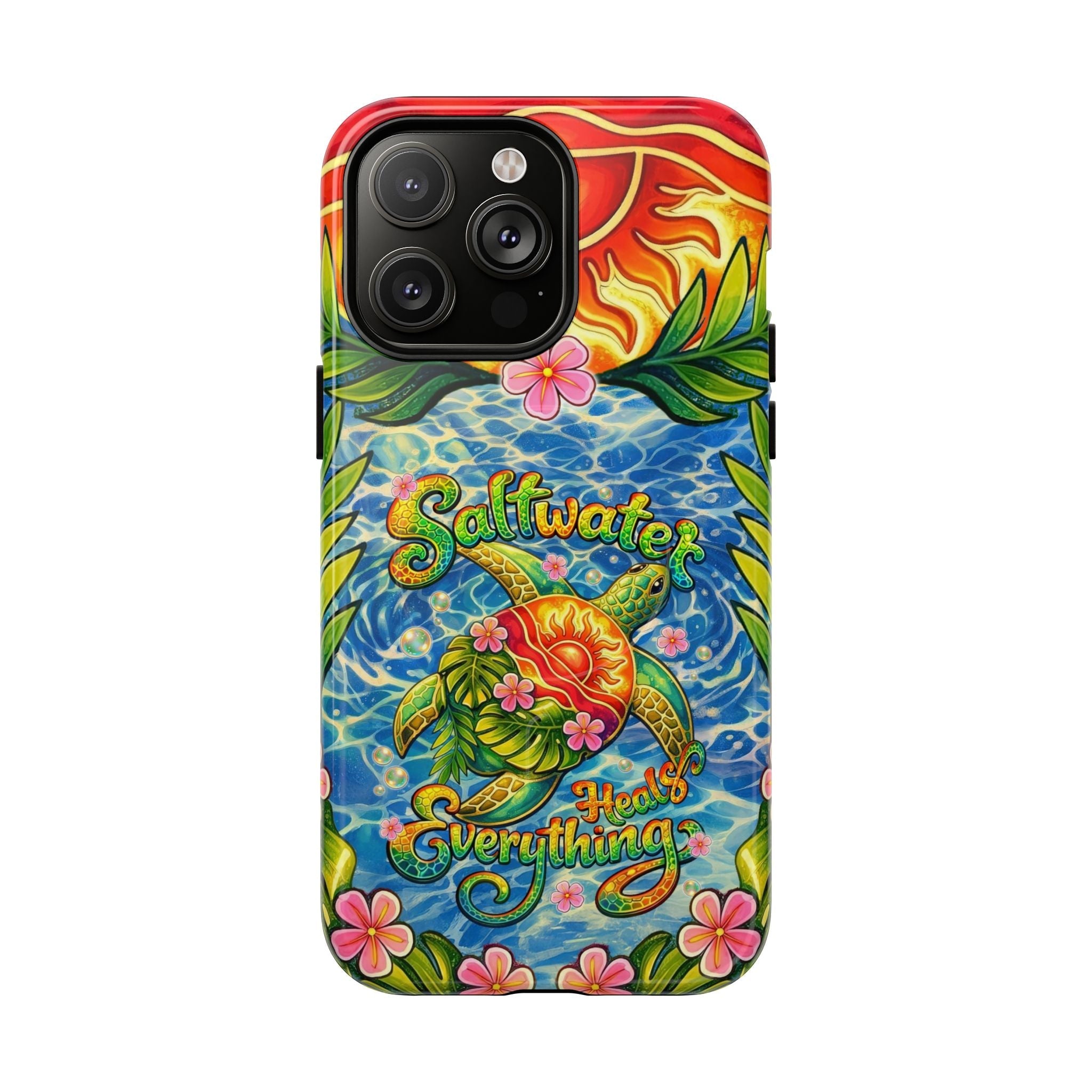 SALTWATER HEALS EVERYTHING TURTLE MAGNETIC PHONE CASE - TLNT1704262