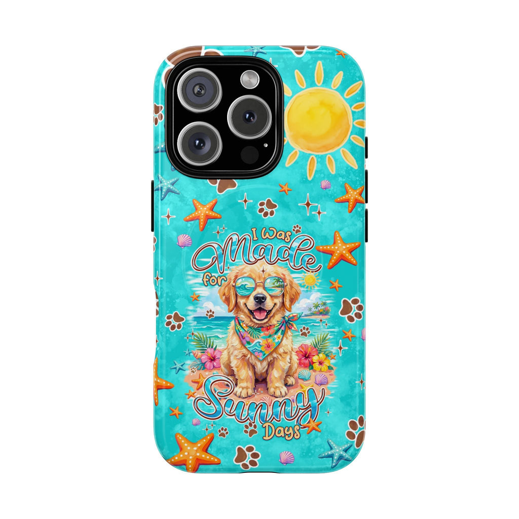 I WAS MADE FOR SUNNY DAYS GOLDEN RETRIEVER DOG MAGNETIC PHONE CASE - TYPQ0206261
