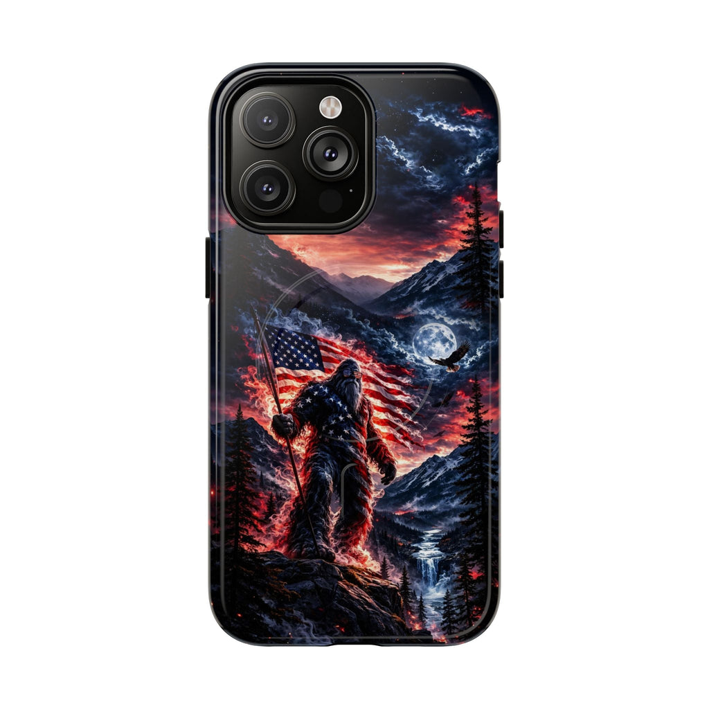BIGFOOT WITH FLAG MAGNETIC  PHONE CASE - TLHG0405266