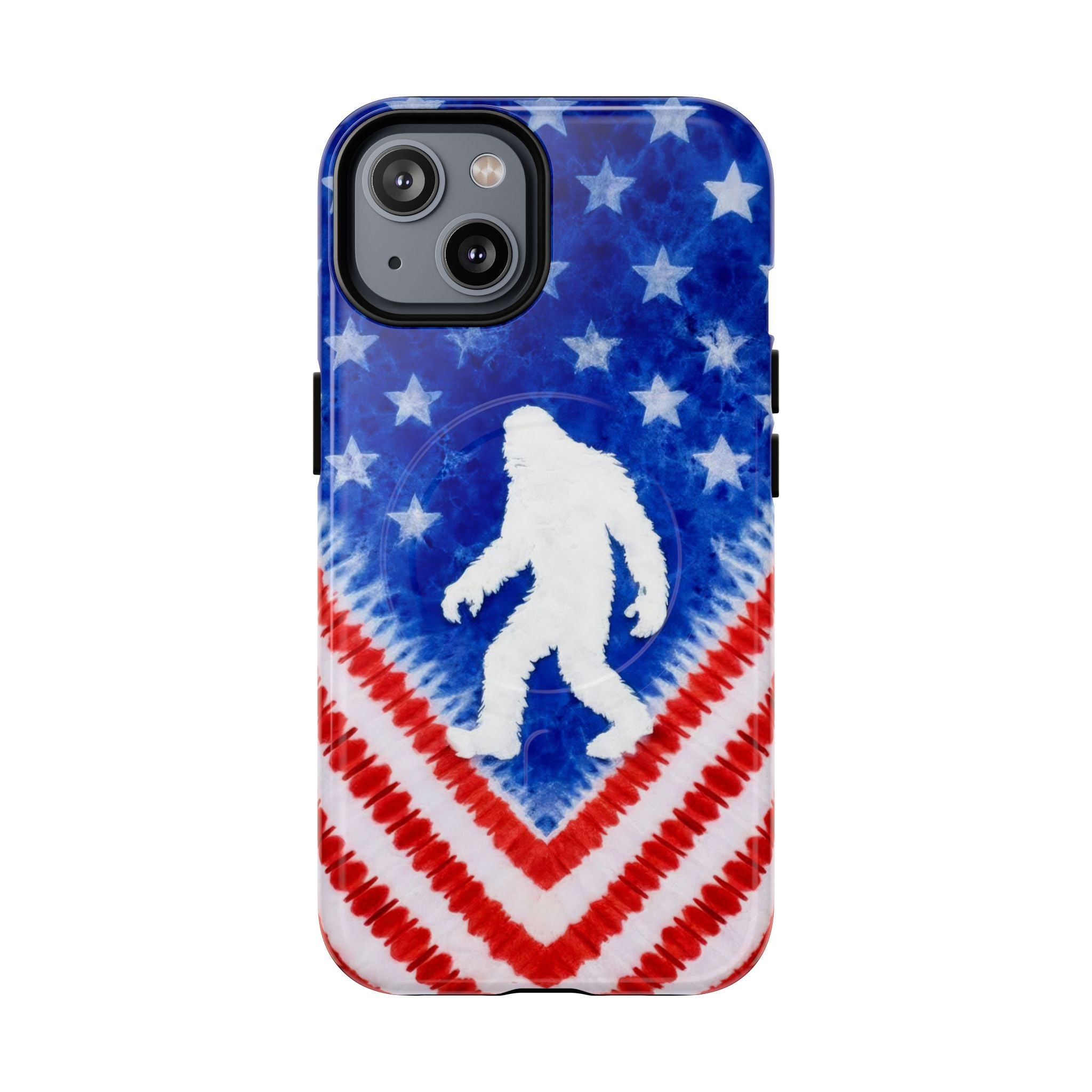 BIGFOOT FLAG RED WHITE & BLUE SWIRL MAGNETIC PHONE CASE  - TLTW2105265