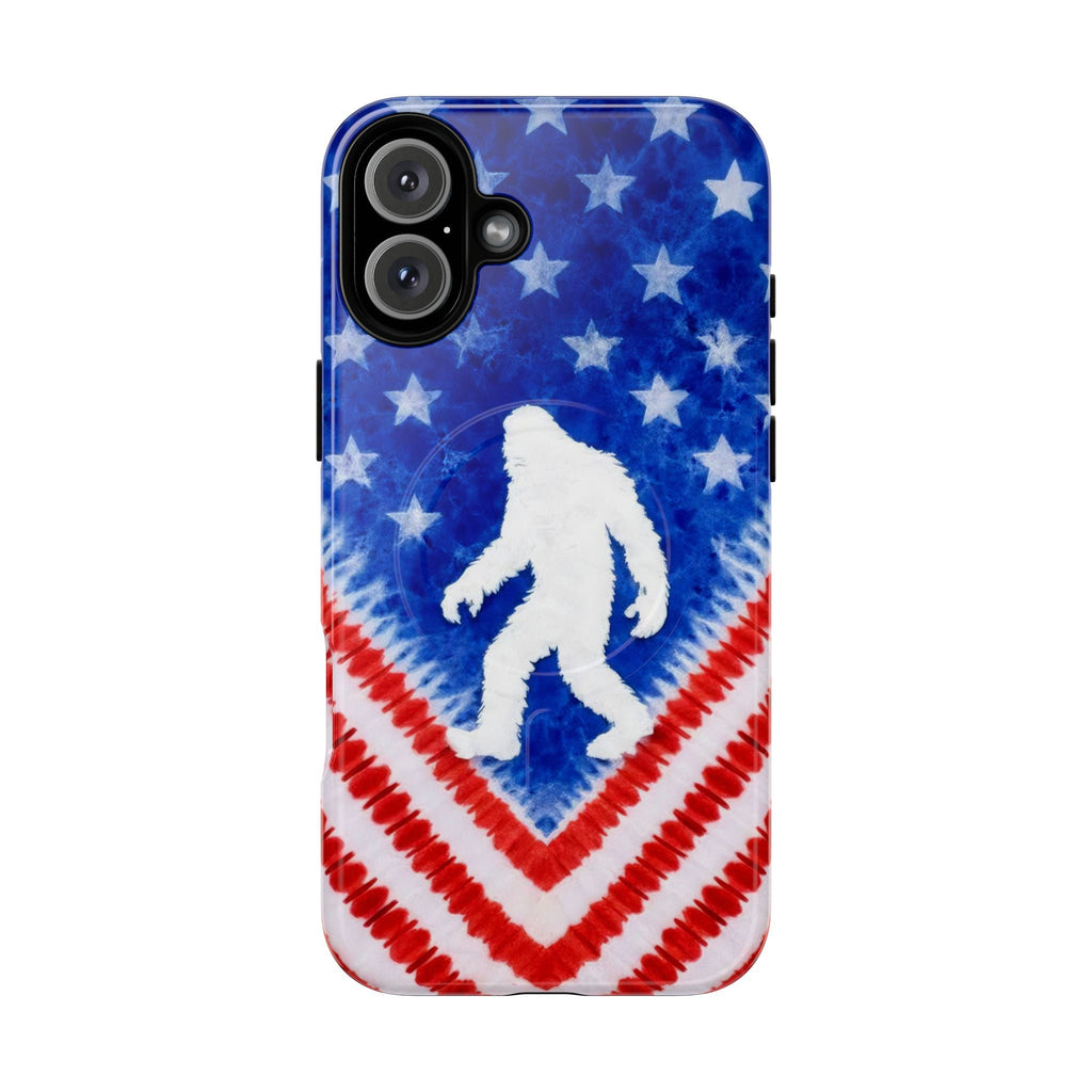 BIGFOOT FLAG RED WHITE & BLUE SWIRL MAGNETIC PHONE CASE  - TLTW2105265