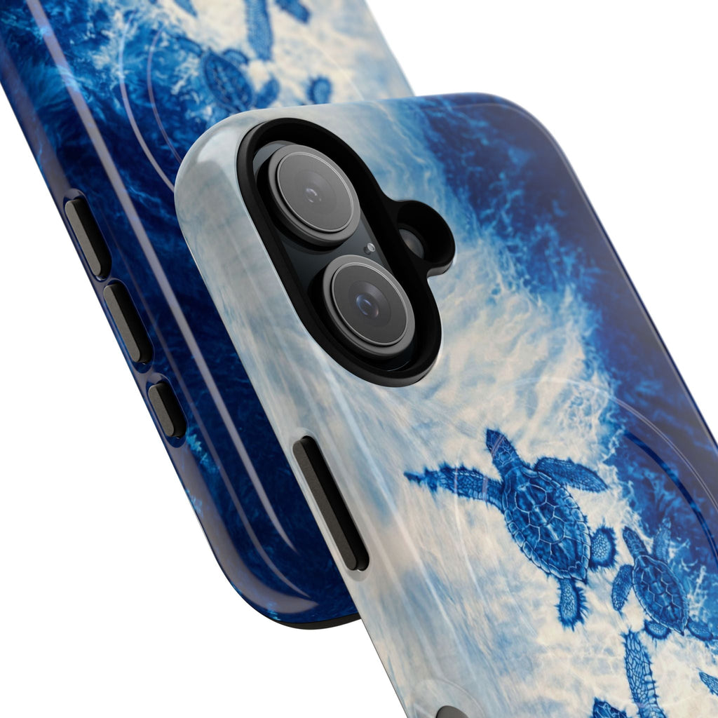 SEA TURTLE FAMILY WAVES MAGNETIC PHONE CASE  - TLTW1704264