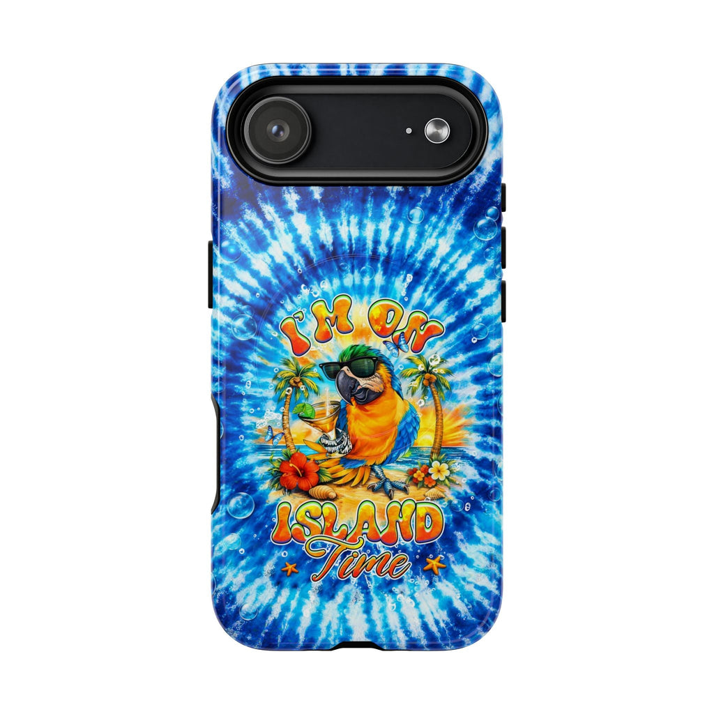 I'M ON ISLAND TIME PARROT  MAGNETIC PHONE CASE  - TLHG1604261