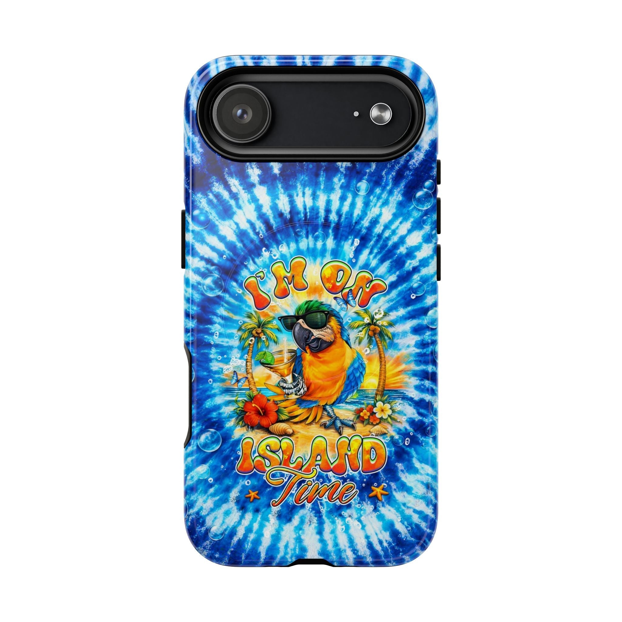I'M ON ISLAND TIME PARROT  MAGNETIC PHONE CASE  - TLHG1604261