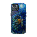 SEA TURTLE OCEAN STAINED GLASS PATTERN MAGNETIC  PHONE CASE  - TLTW2804263