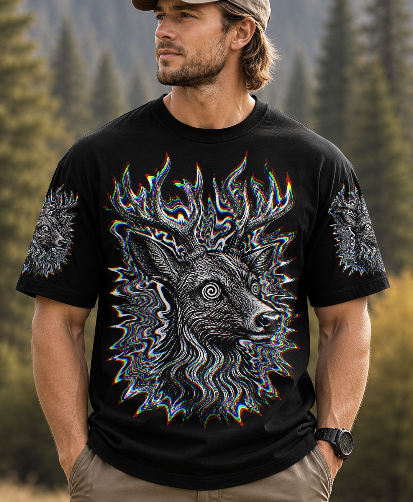 HUNTING DEER GLITCH  ALL OVER PRINT   - TLHN2805261