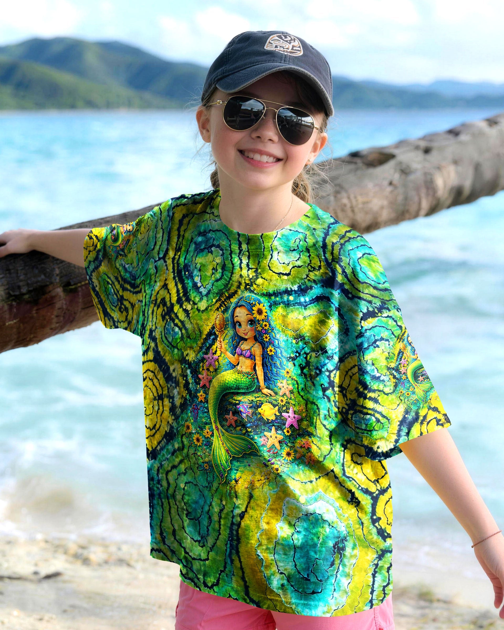 MERMAID KISSES STARFISH WISHES KIDS ALL OVER PRINT - TLNT2505261