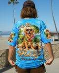 I'M ON ISLAND TIME GOLDEN RETRIEVER DOG ALL OVER PRINT  - TLTW2705261