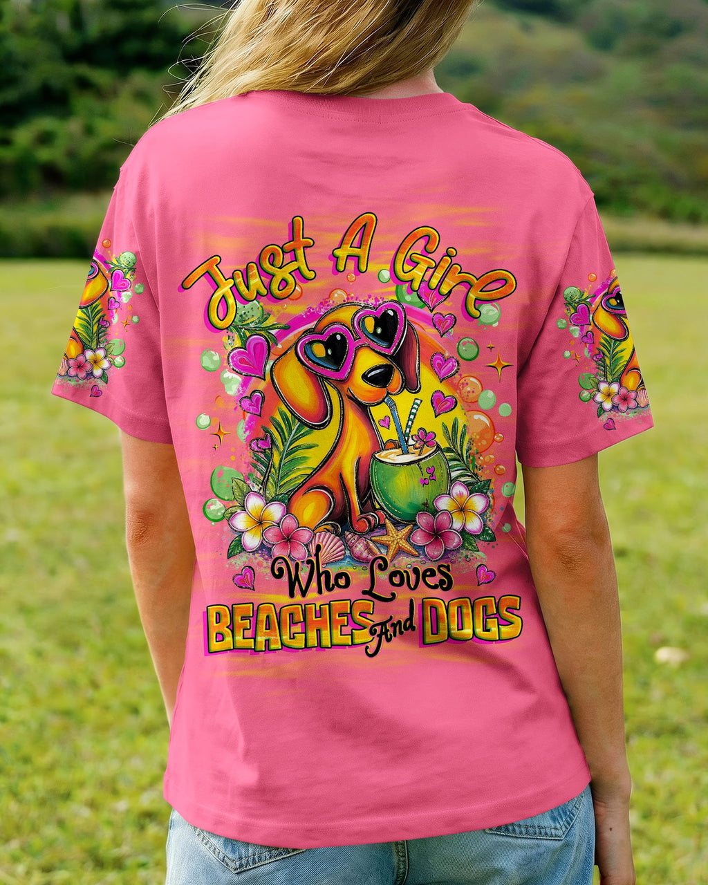 JUST A GIRL WHO LOVES DACHSHUND DOG ALL OVER PRINT - TLHG0405265