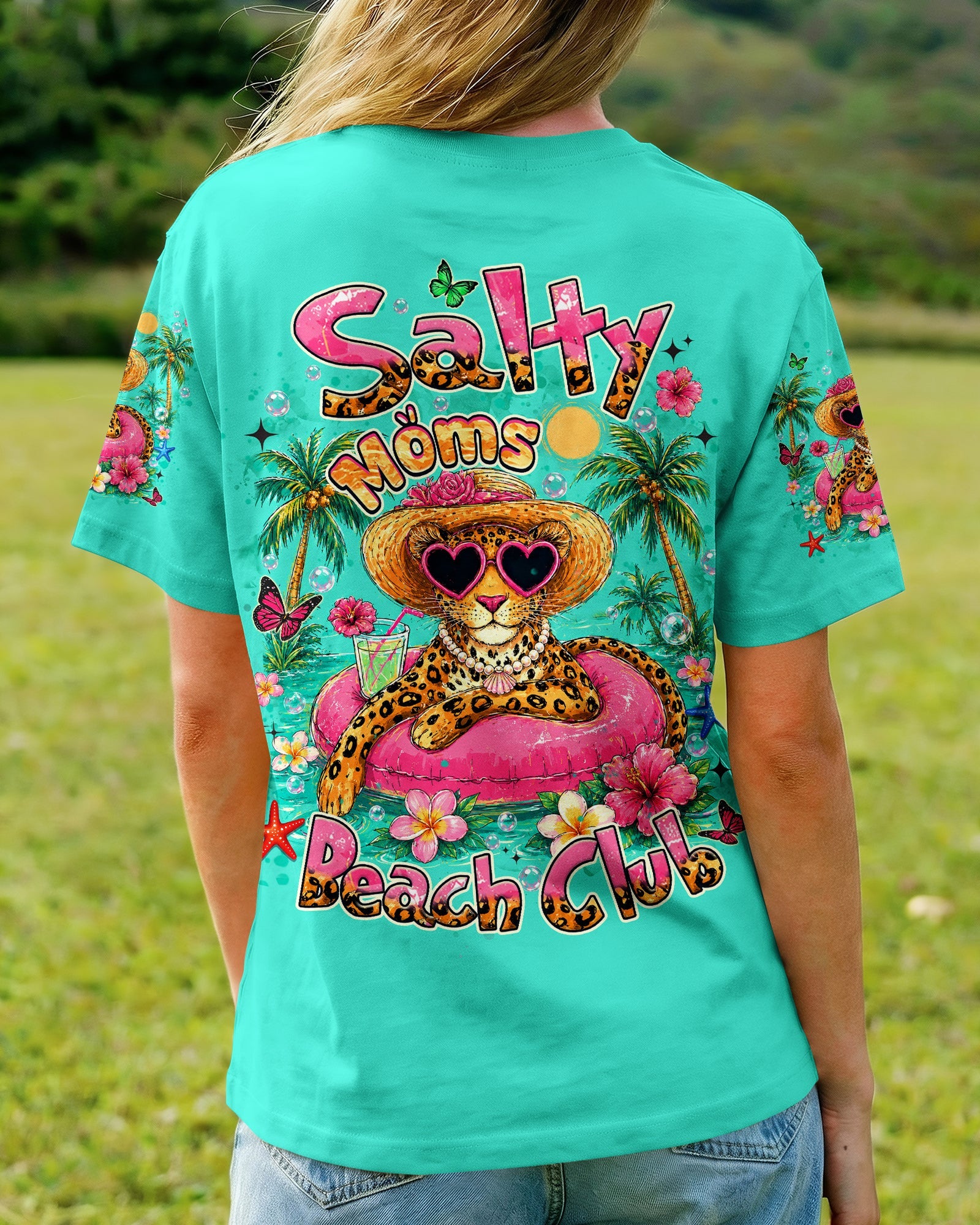 SALTY MOMS BEACH CLUB LEOPARD ALL OVER PRINT  - TLHN2705261
