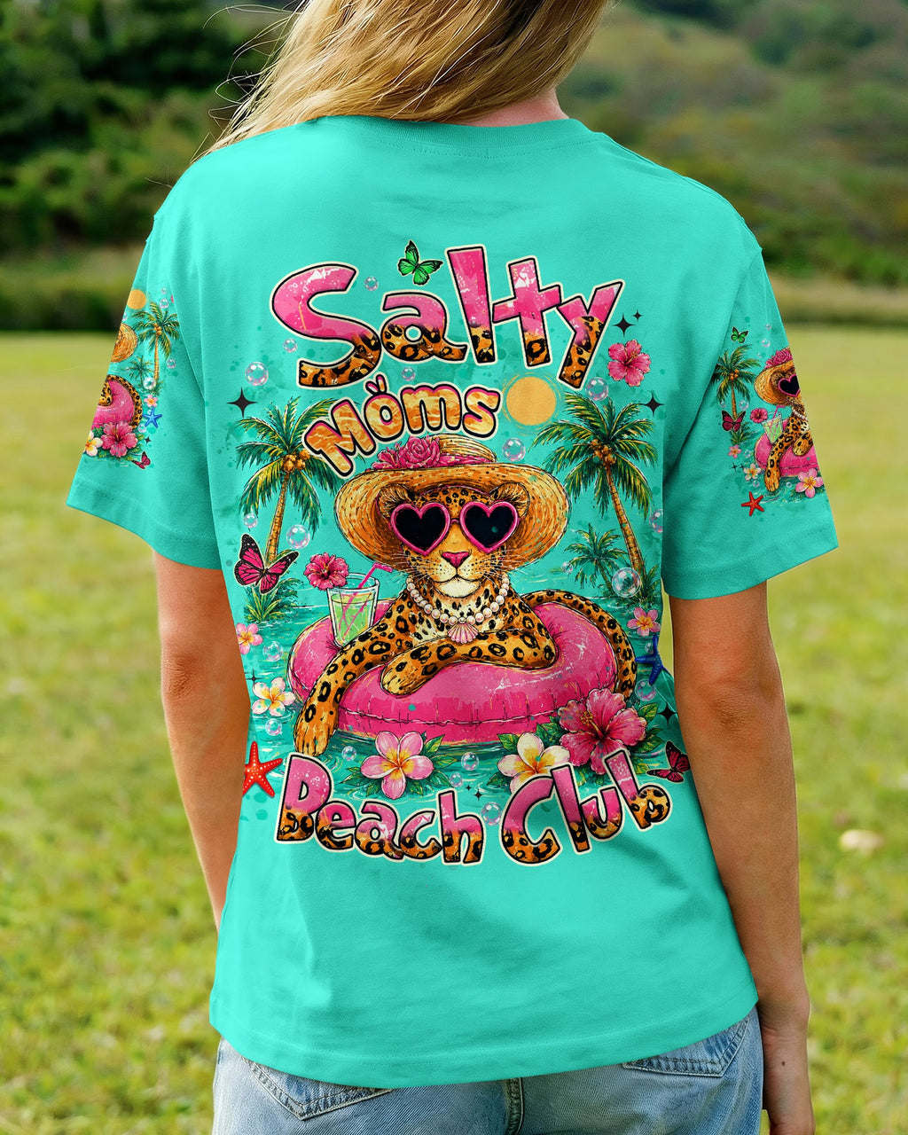 SALTY MOMS BEACH CLUB LEOPARD ALL OVER PRINT  - TLHN2705261