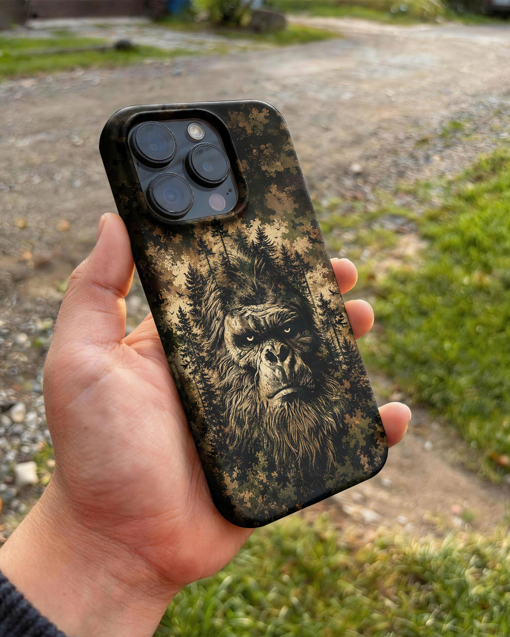 BIGFOOT IN THE FOREST CAMOUFLAGE PHONE CASE  - TLNT2105264