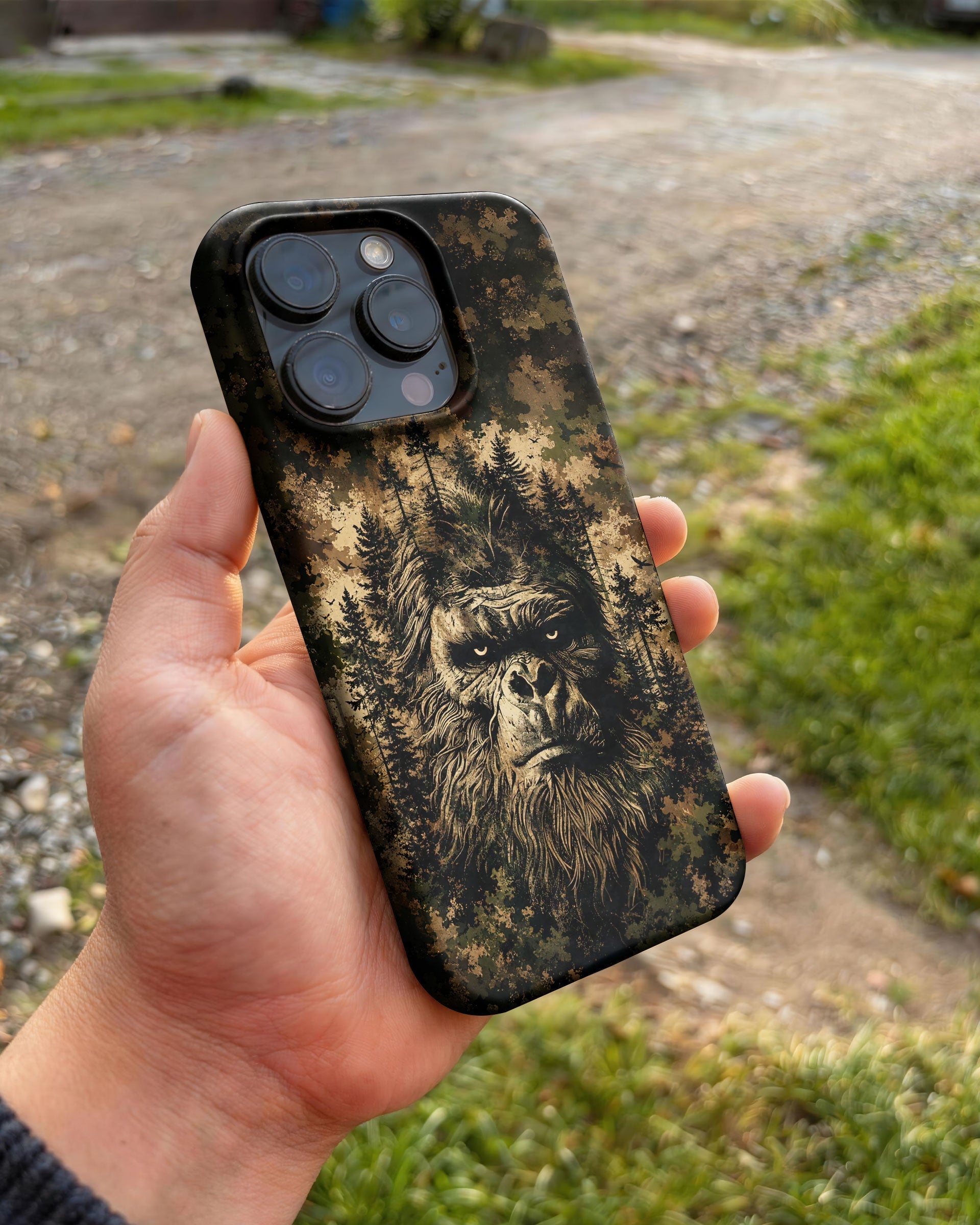 BIGFOOT IN THE FOREST CAMOUFLAGE PHONE CASE  - TLNT2105264
