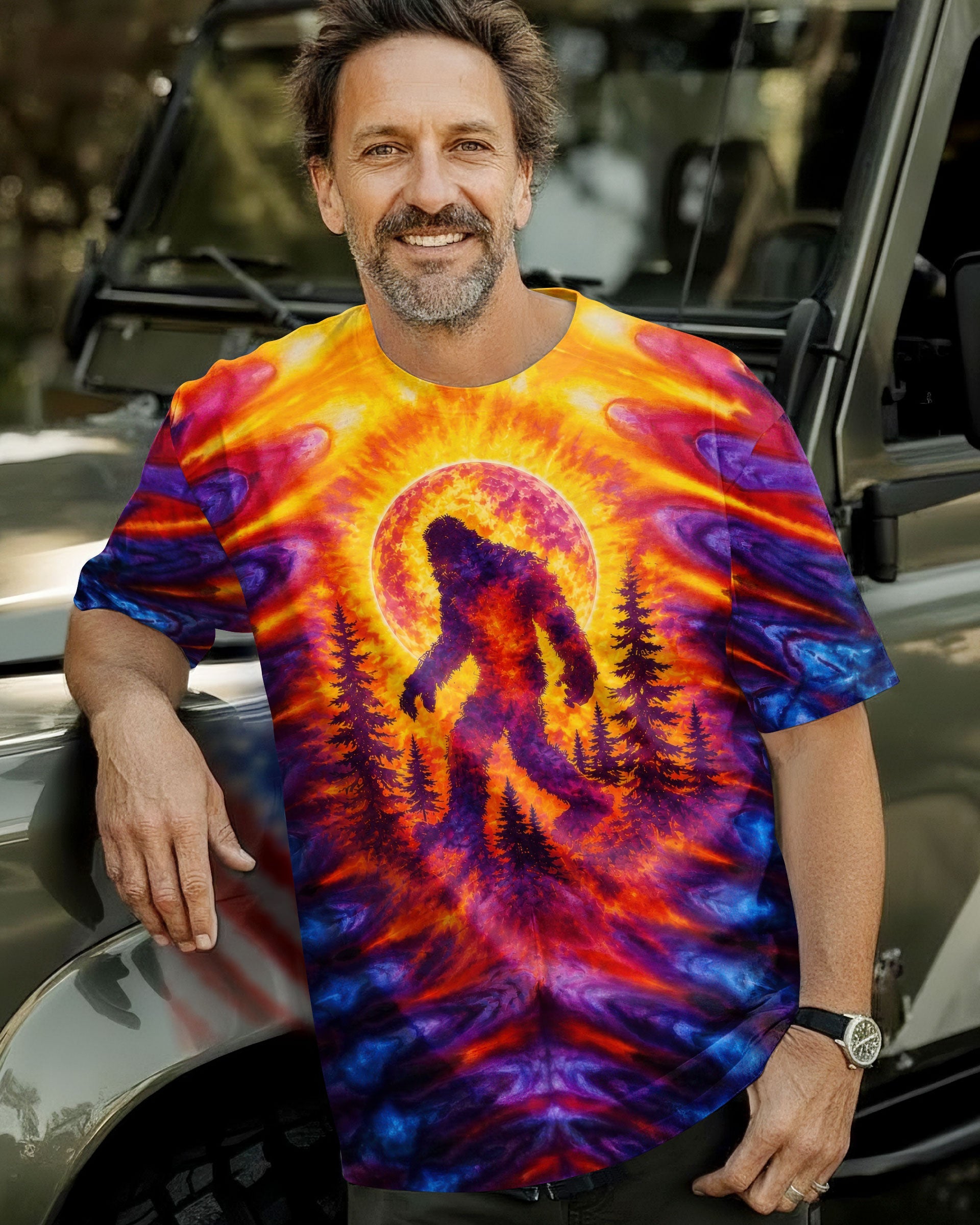 BIGFOOT UNDER MOON ALL OVER PRINT - TLTW1405261