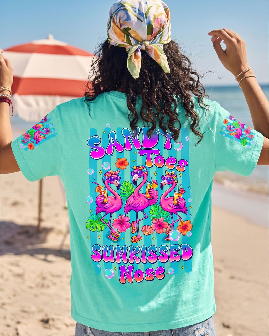 SANDY TOES SUNKISSED NOSE FLAMINGO ALL OVER PRINT  - TLTW1906261
