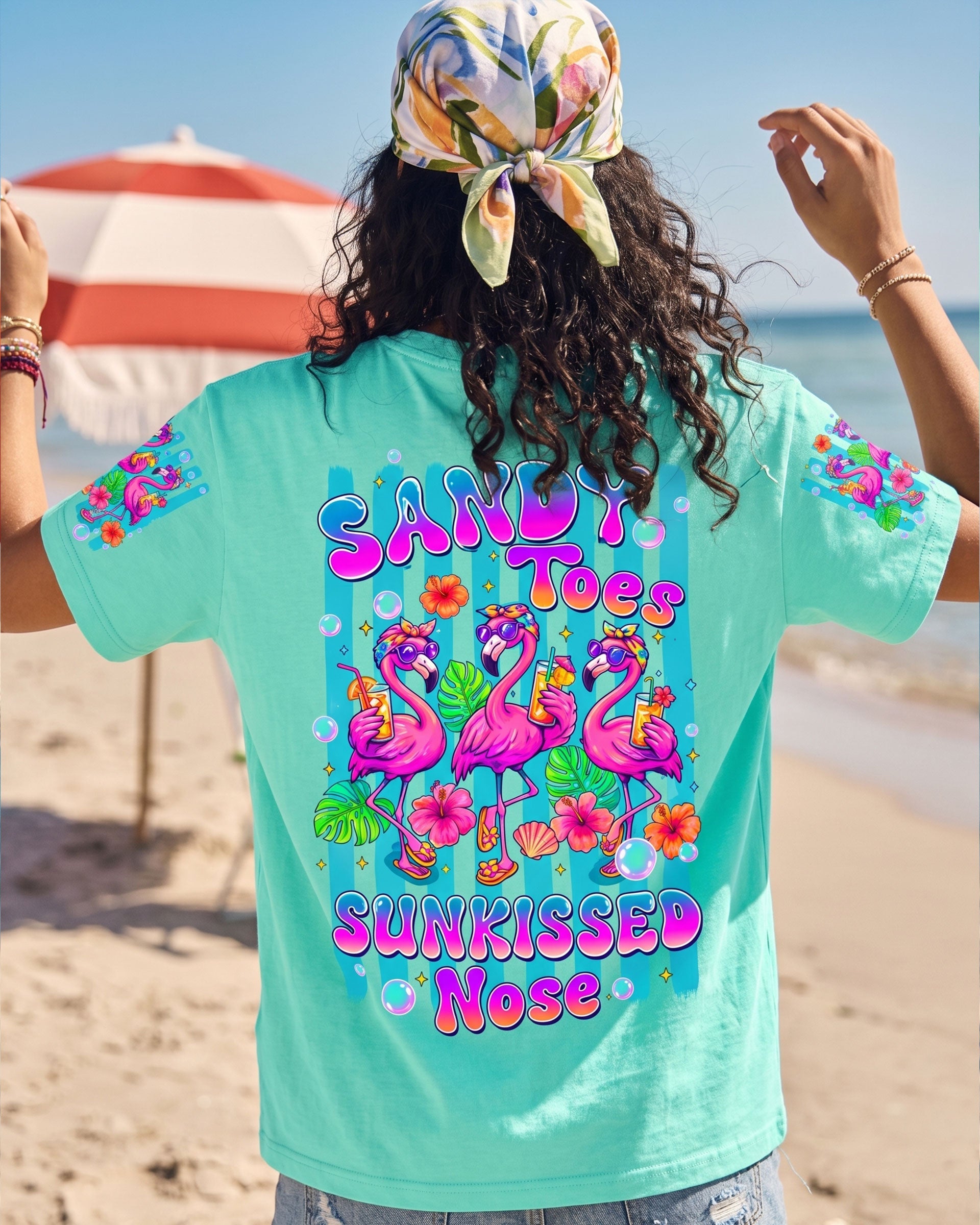 SANDY TOES SUNKISSED NOSE FLAMINGO ALL OVER PRINT  - TLTW1906261