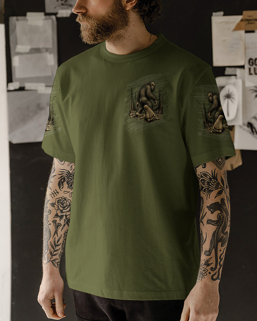 DON'T FOLLOW ME BIGFOOT ALL OVER PRINT - TLNT0306261