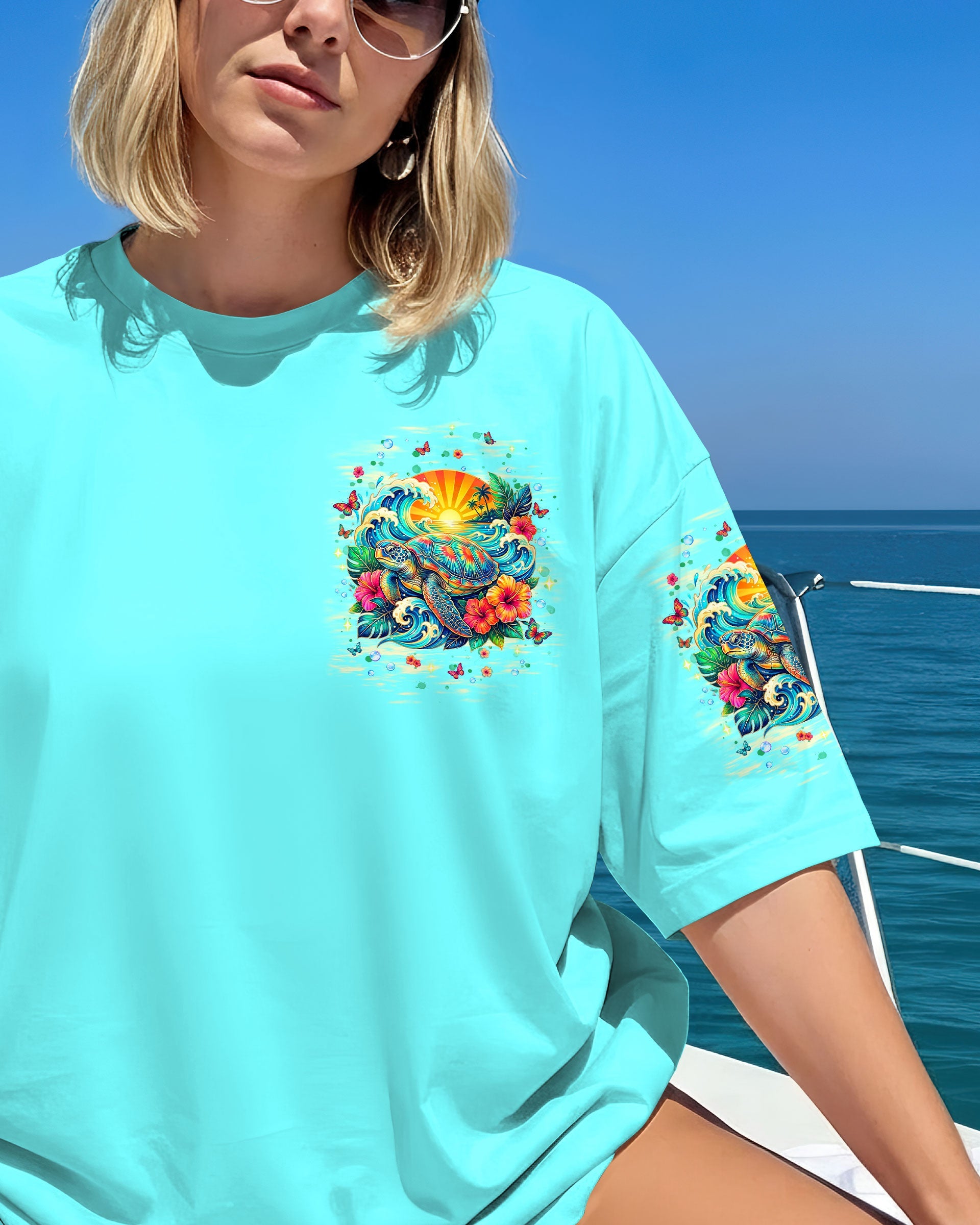 SALTWATER HEALS EVERYTHING TURTLE ALL OVER PRINT  - TLNT1704261
